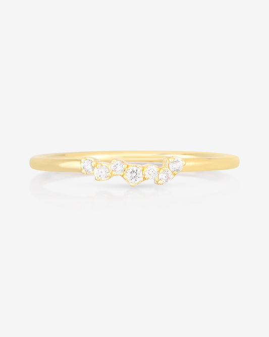 Ring Concierge Rings 14k Yellow Gold / 5 Scattered Diamond Stackable Ring