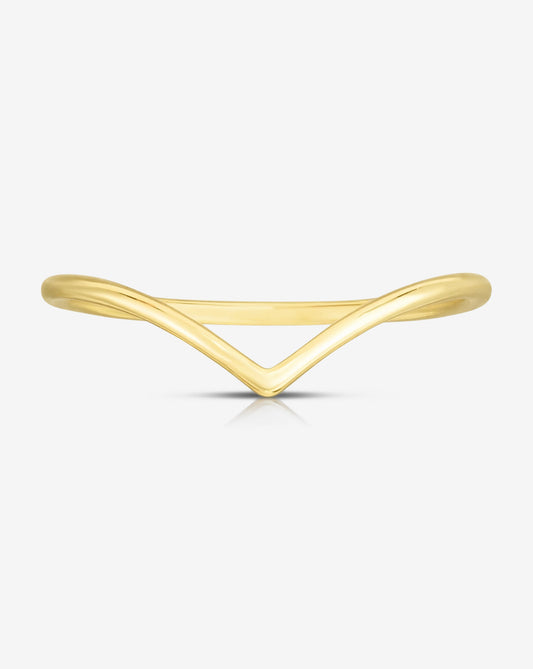 Ring Concierge Rings 14k Yellow Gold V Ring - flat image