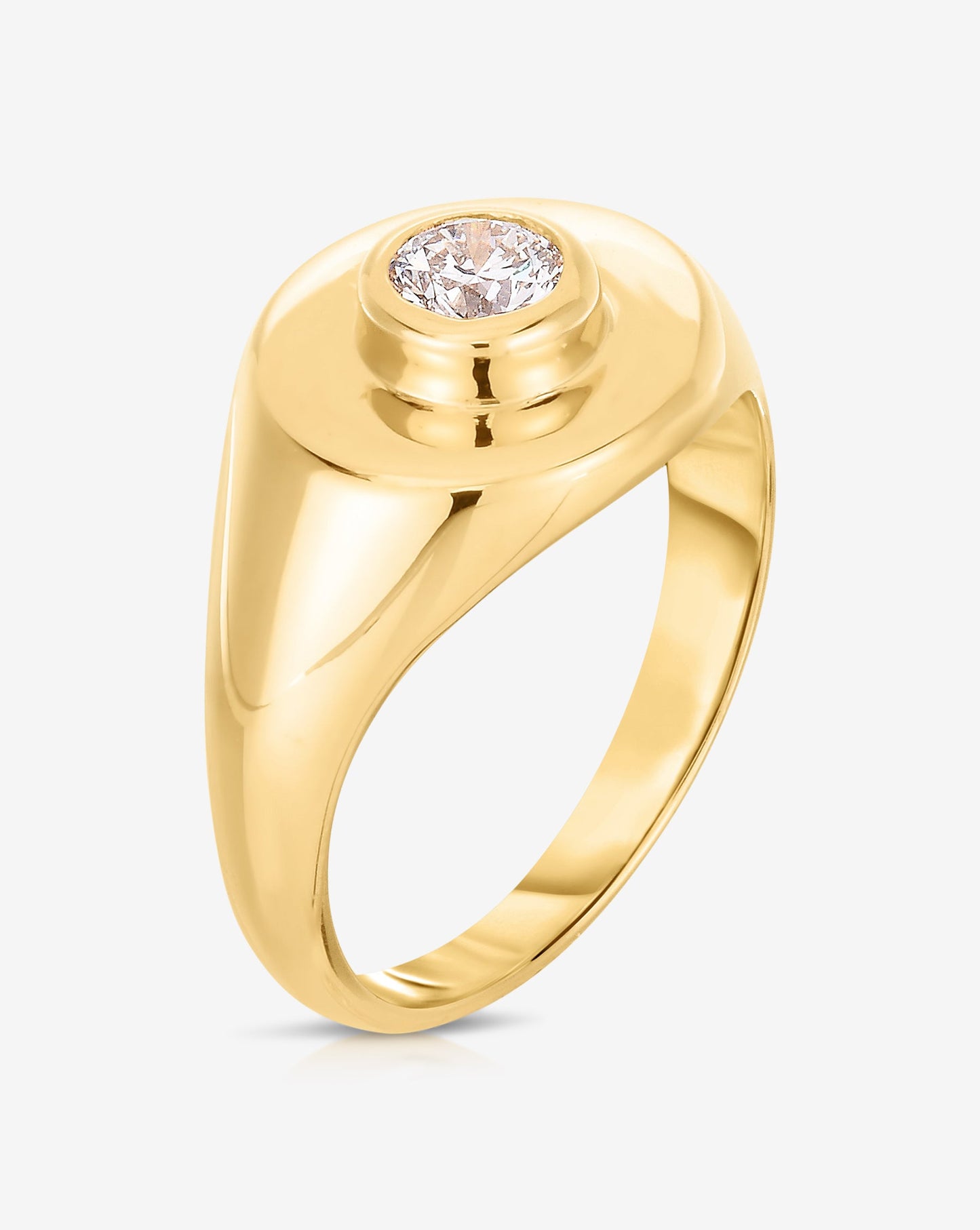 Ring Concierge Rings Diamond Signet Pinky Ring - side view