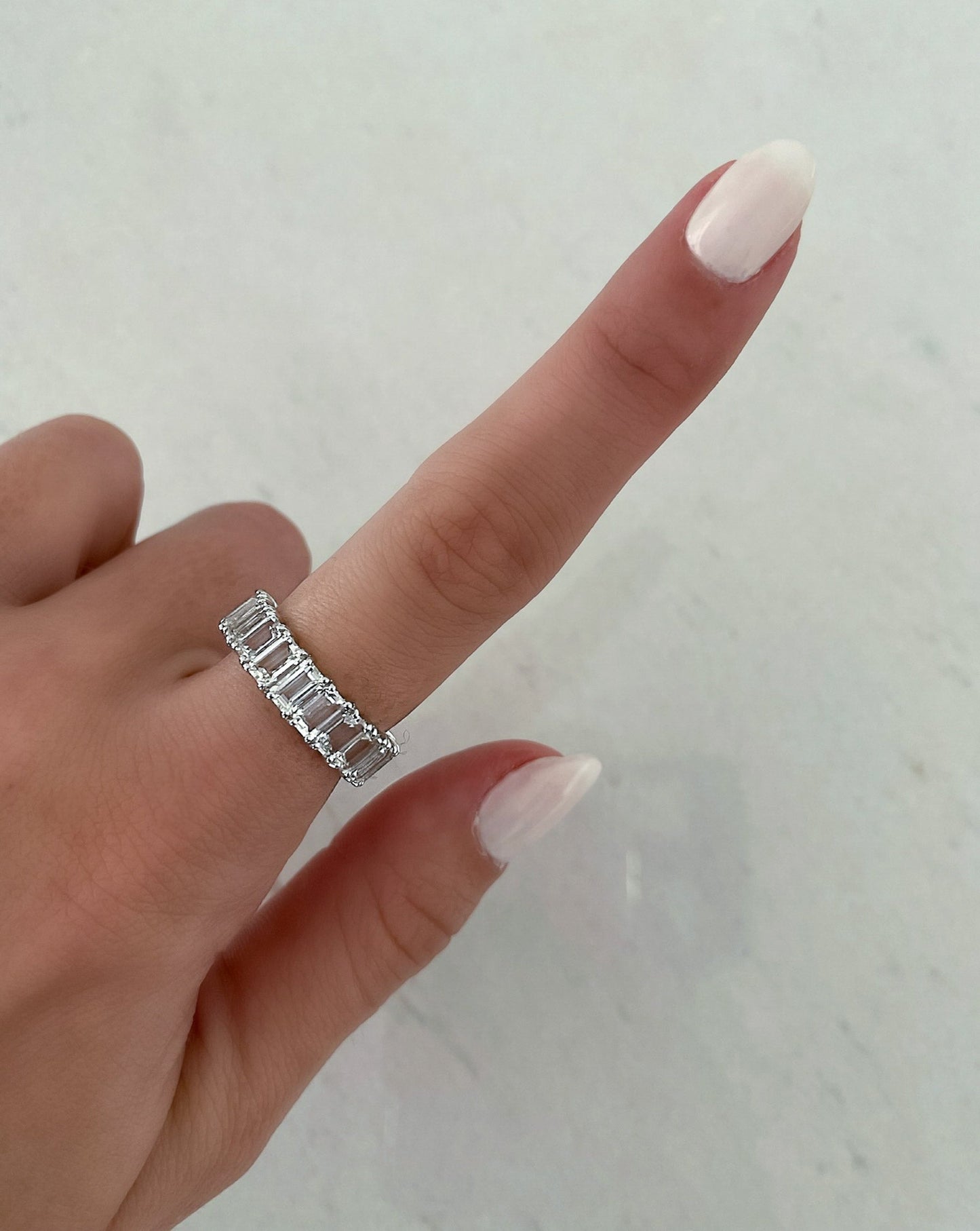 Ring Concierge Rings Emerald Cut White Topaz Ring