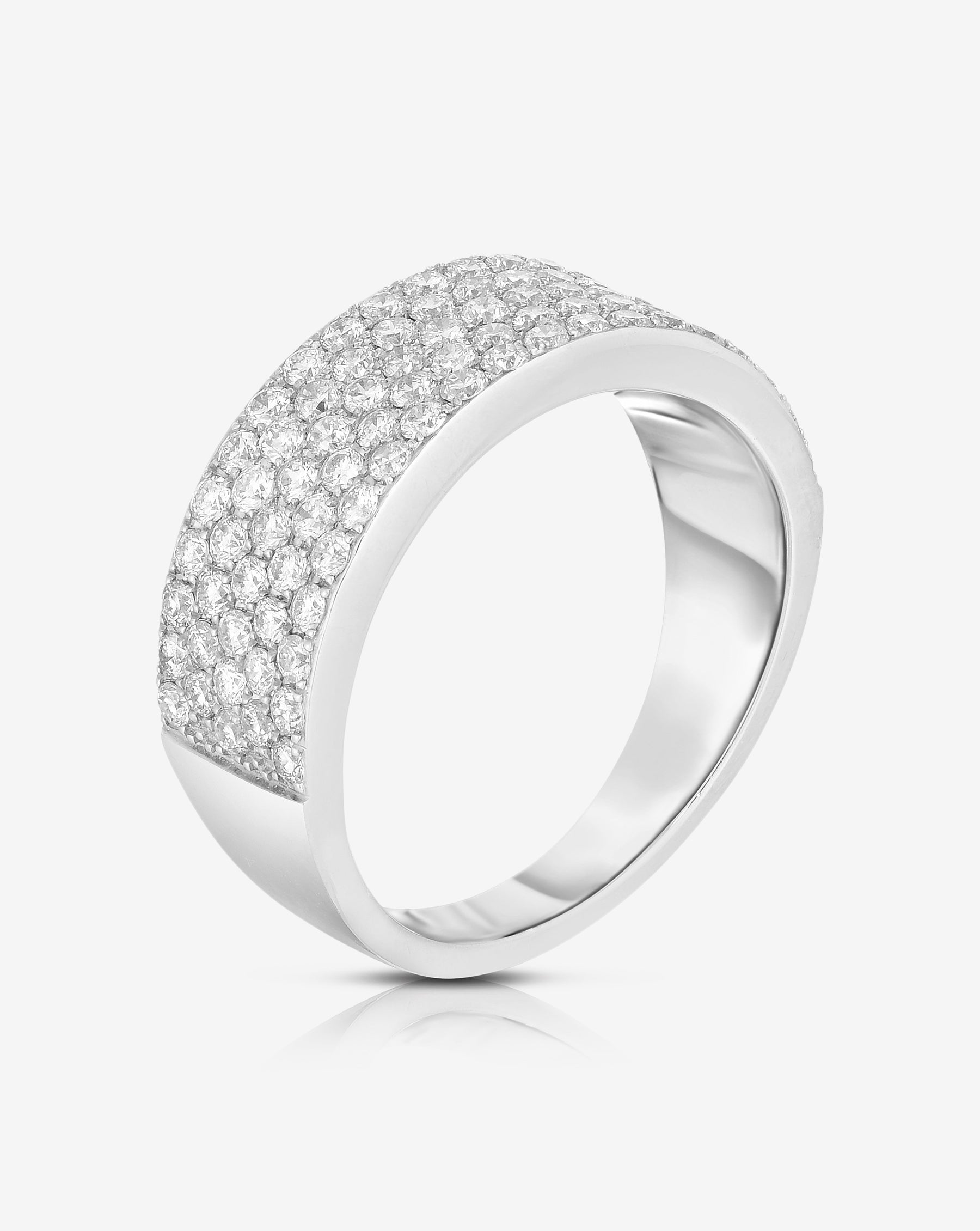 Ring Concierge Rings Five Row Stackable Pavé Ring 14k white gold side view