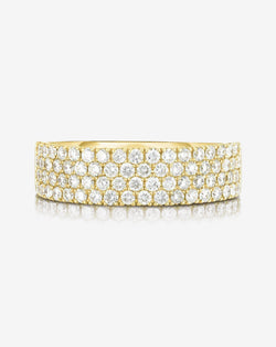 Ring Concierge Rings Four Row Stackable Pavé Ring 14k yellow gold