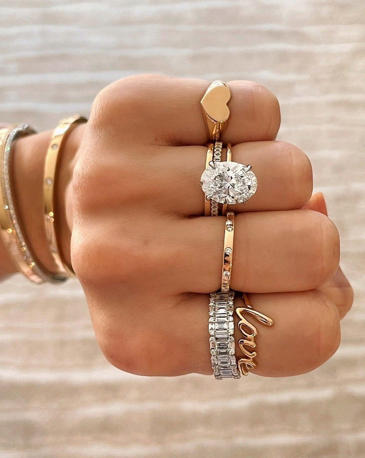 Ring Concierge Rings Golden Heart Signet Pinky Ring