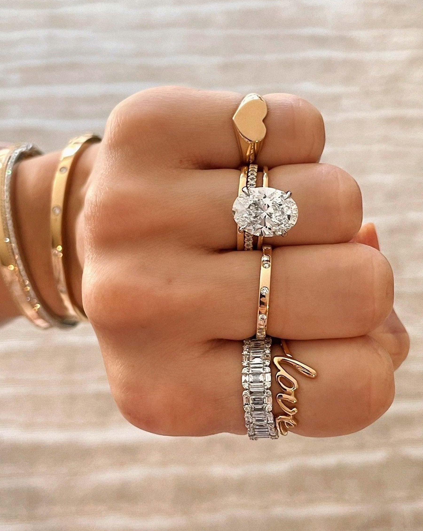 Ring Concierge Rings Golden Heart Signet Pinky Ring