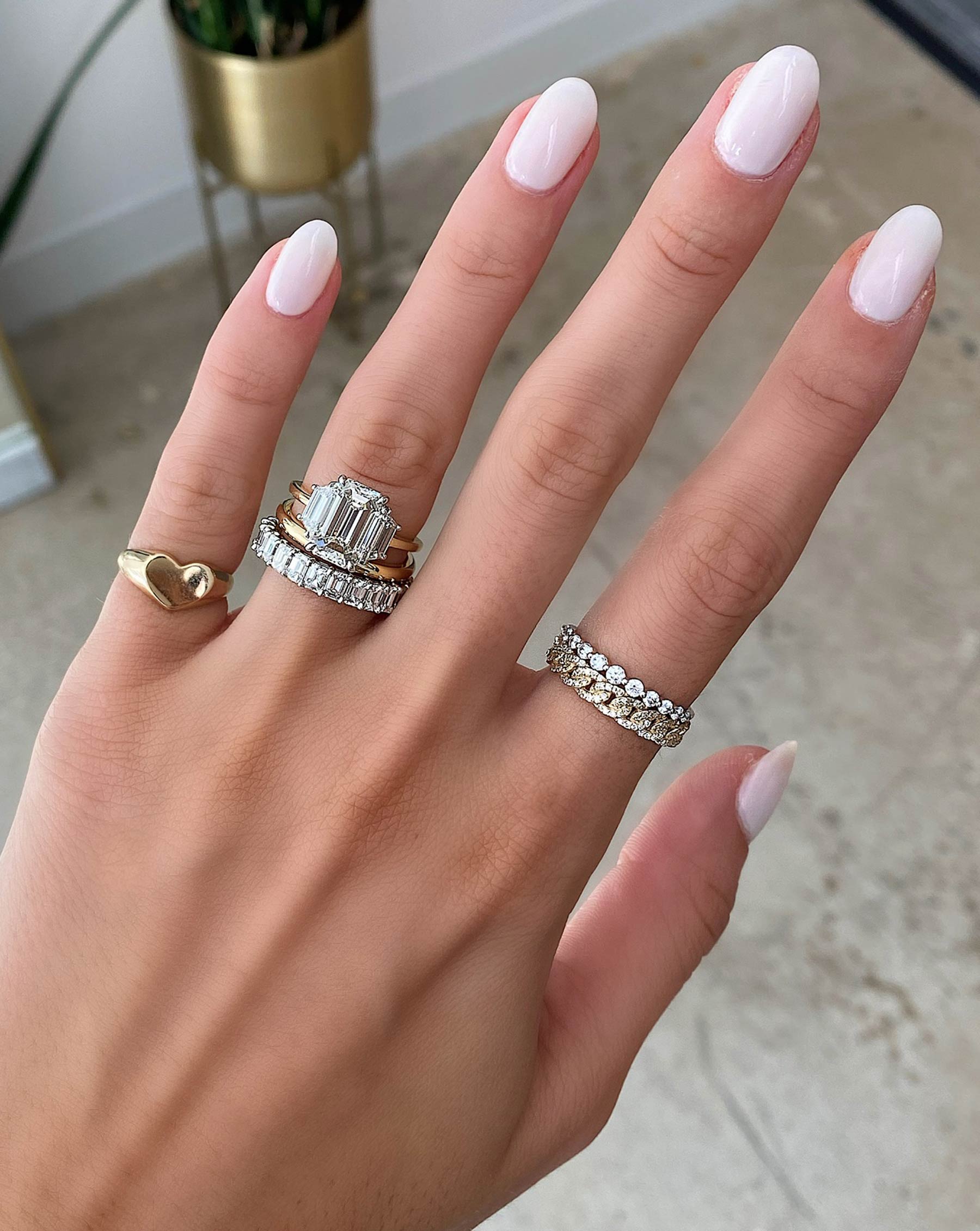 Ring Concierge Rings Golden Heart Signet Pinky Ring