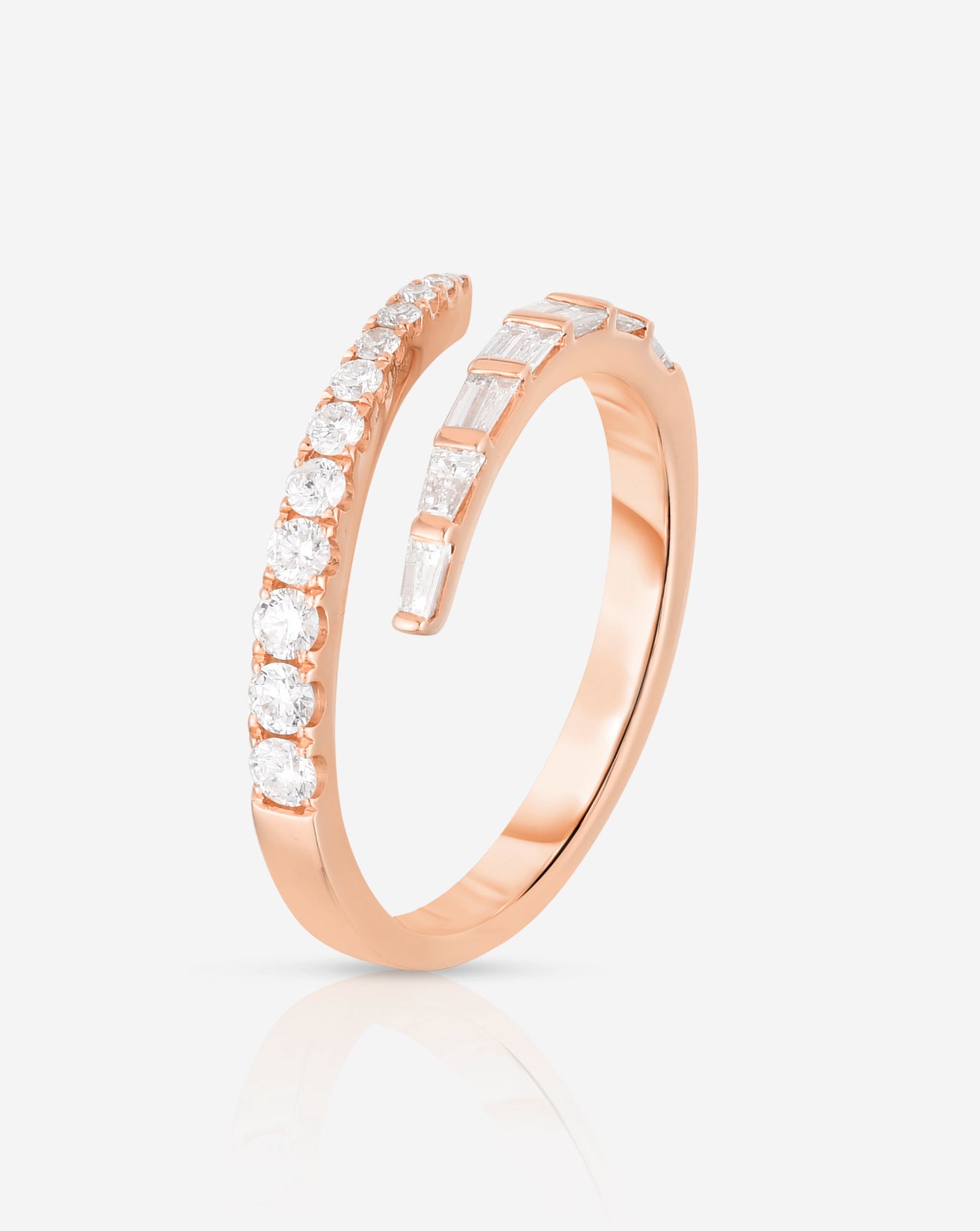 Ring Concierge Rings Luxe Open Diamond Wrap Ring in 14K Rose Gold
