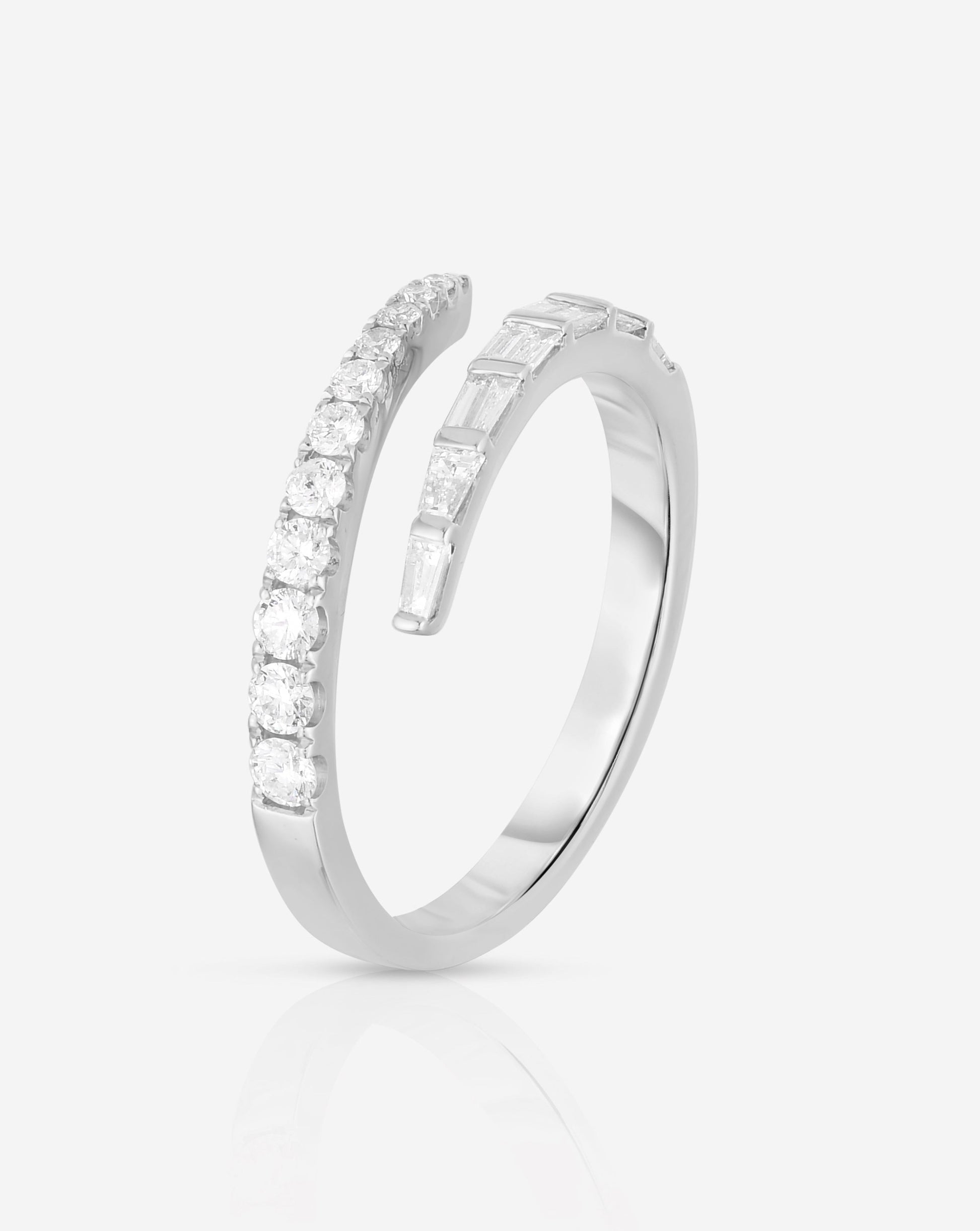 Ring Concierge Rings Luxe Open Diamond Wrap Ring in 14K White Gold