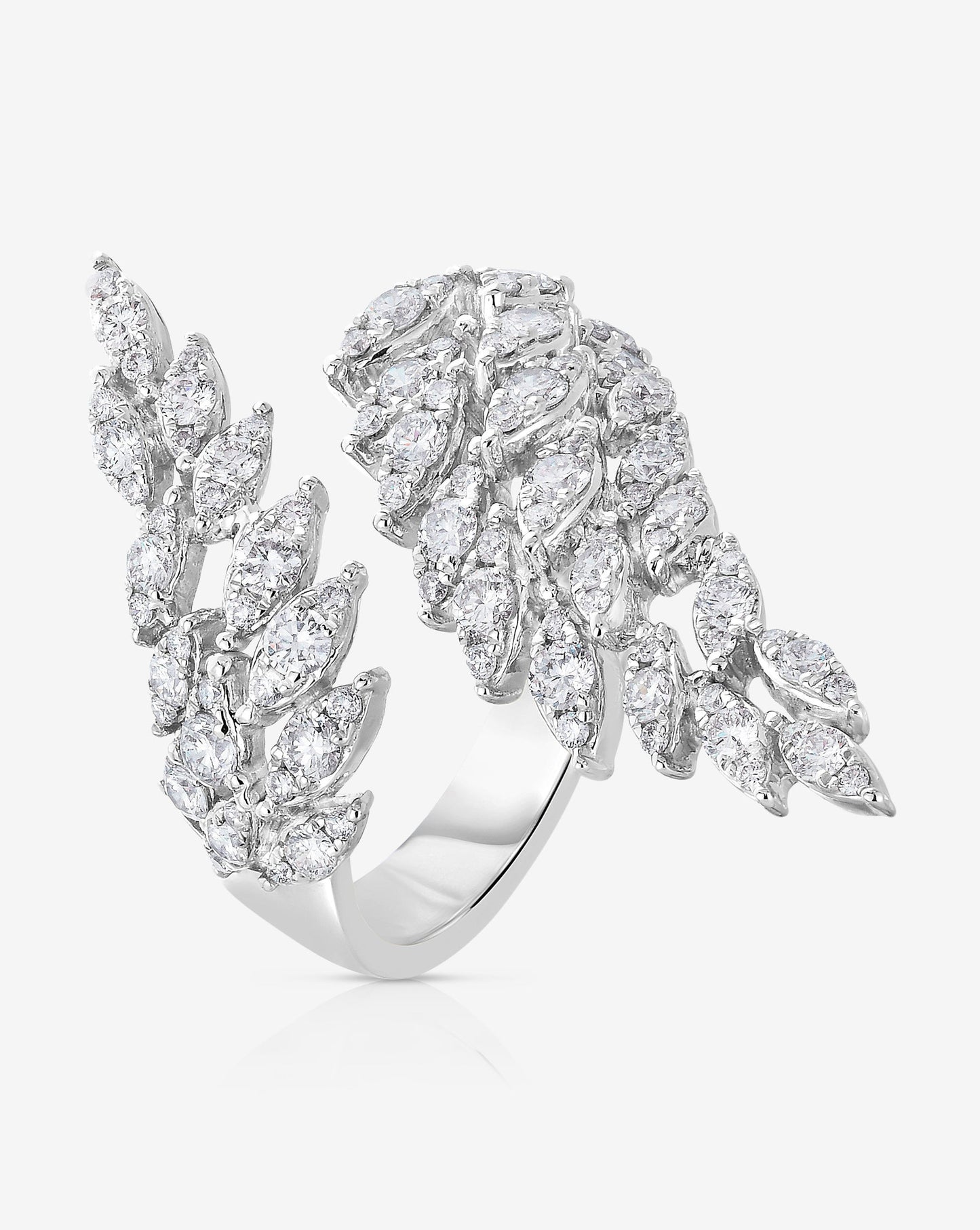 Ring Concierge Rings Marquise Illusion Diamond Wrap Ring in 14K White Gold