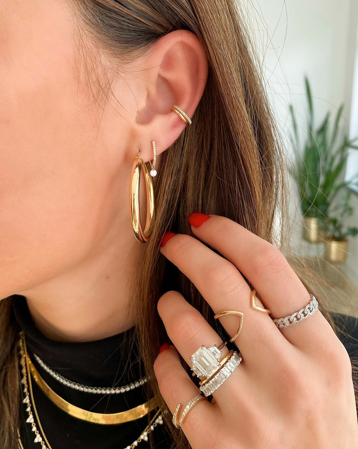 Ring Concierge Rings Open Geometric Ring