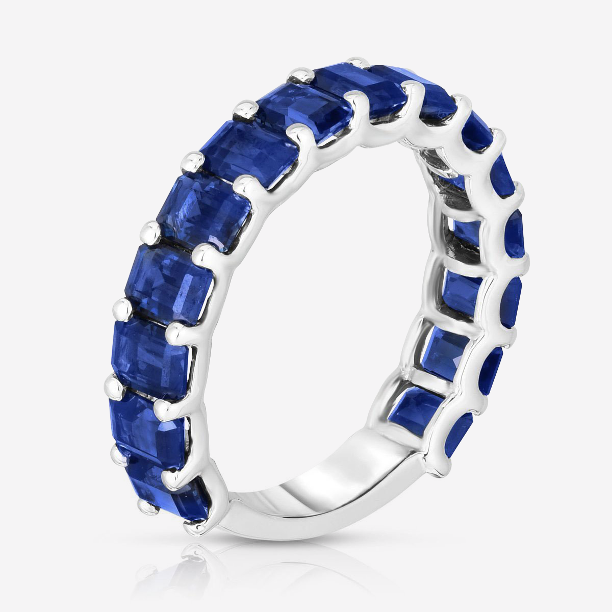 Ring Concierge Rings Petite Emerald Blue Sapphire Ring