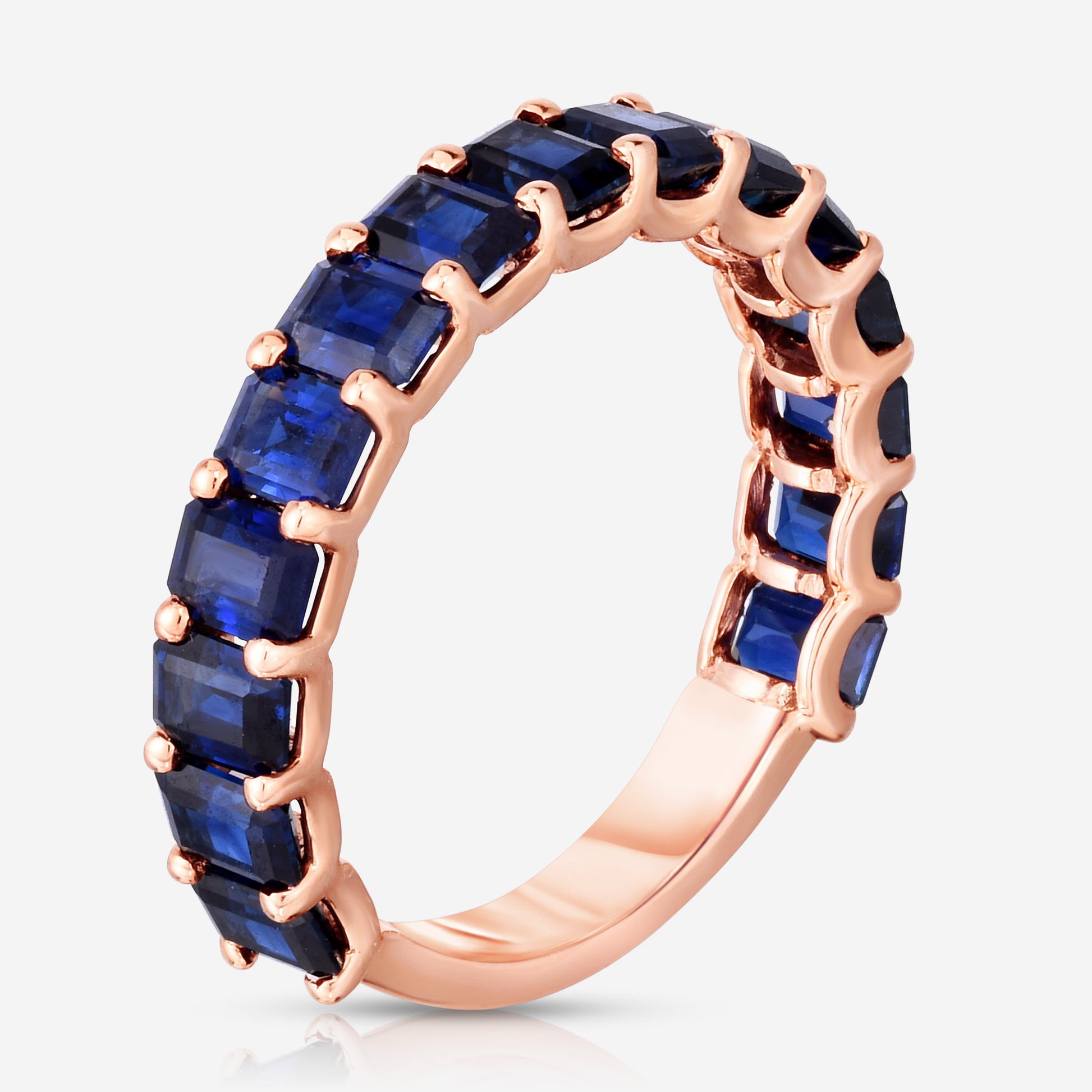 Ring Concierge Rings Petite Emerald Blue Sapphire Ring