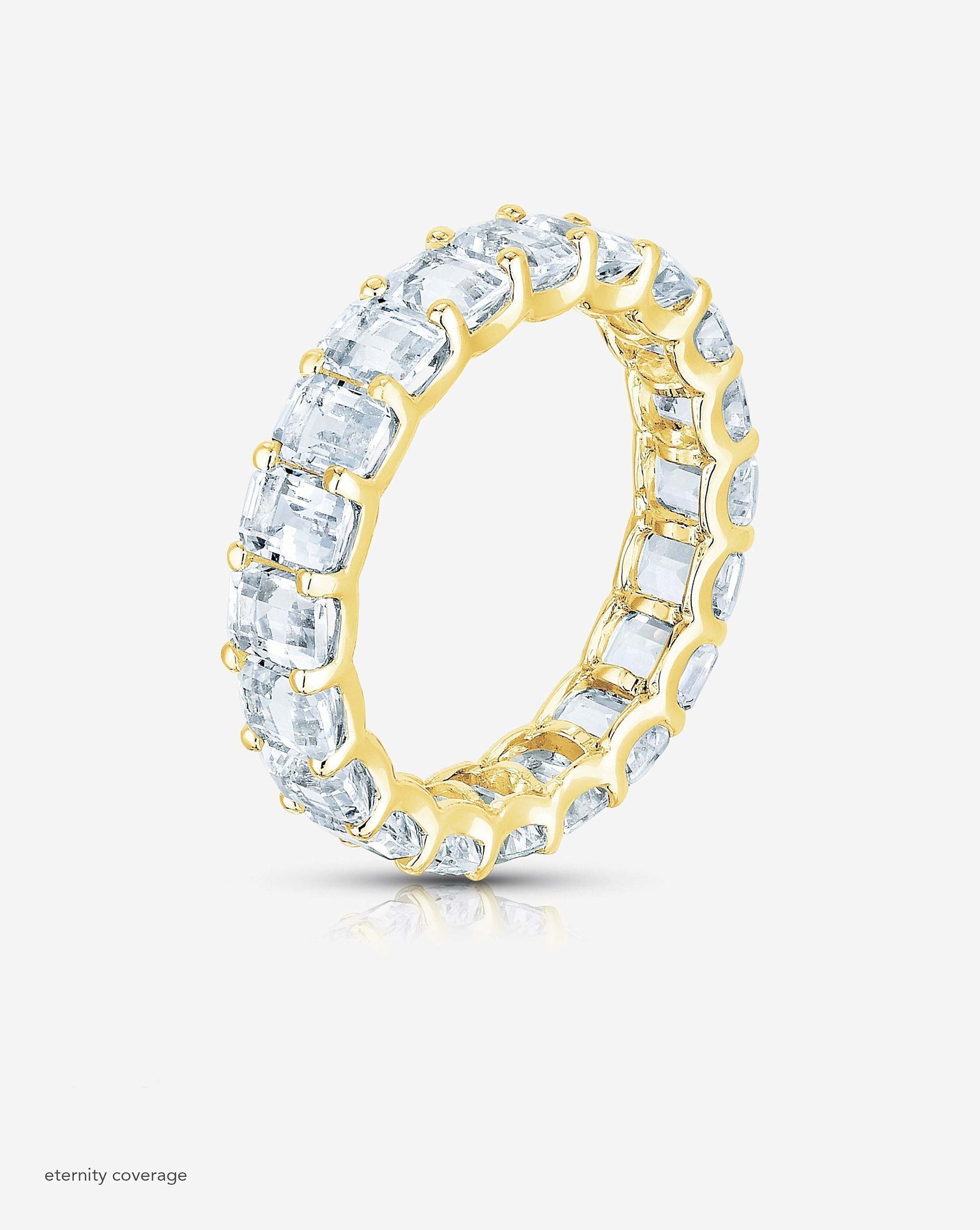 Petite Emerald Cut White Topaz Ring - 14k Yellow Gold