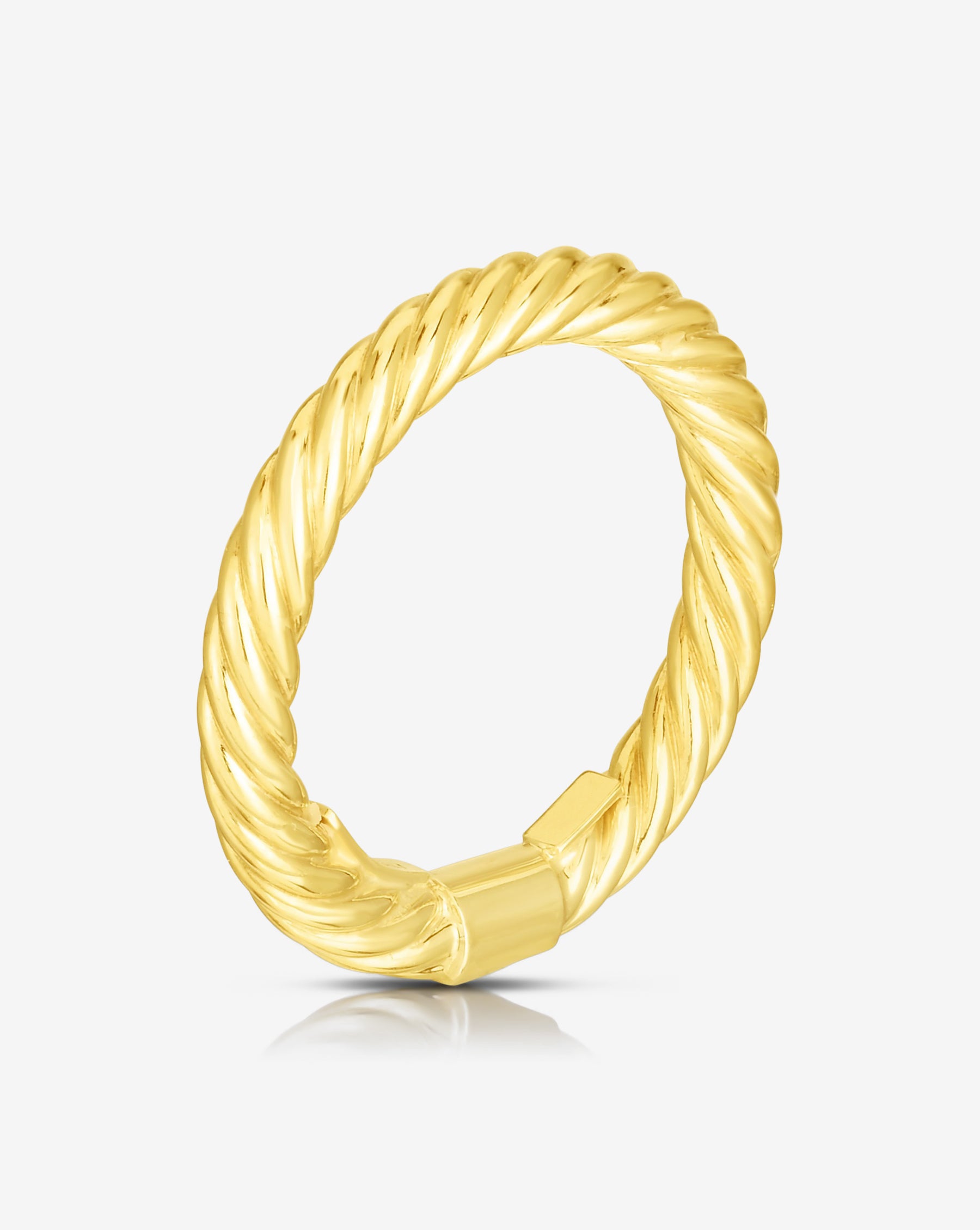 Ring Concierge Rings Twisted Cable Ring - 14K YG Side view