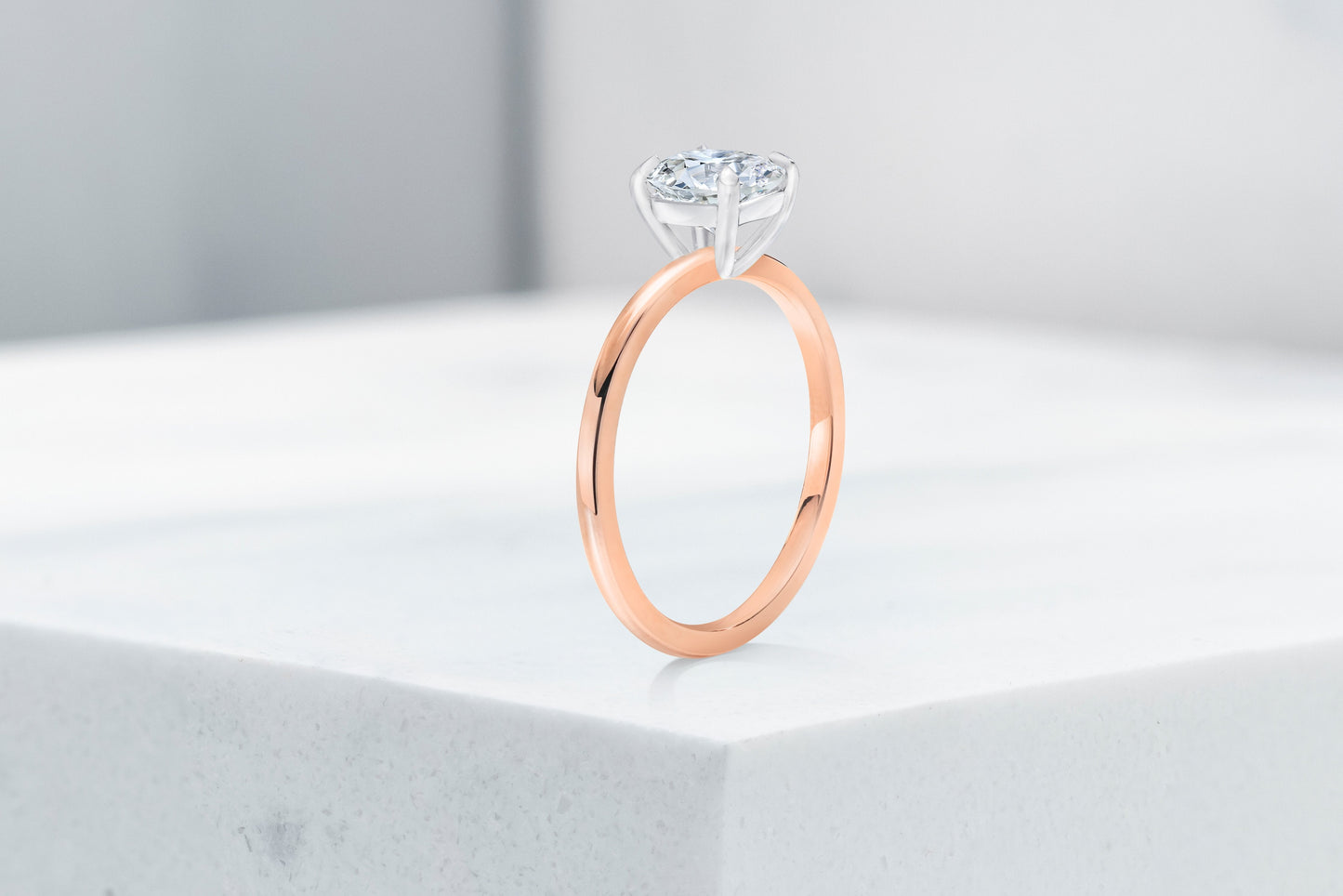 Vow Vow Engagement Rings Antique-Style Cushion / 14K Rose Gold + Platinum Prongs / Original Design Madison. 33281474756696
