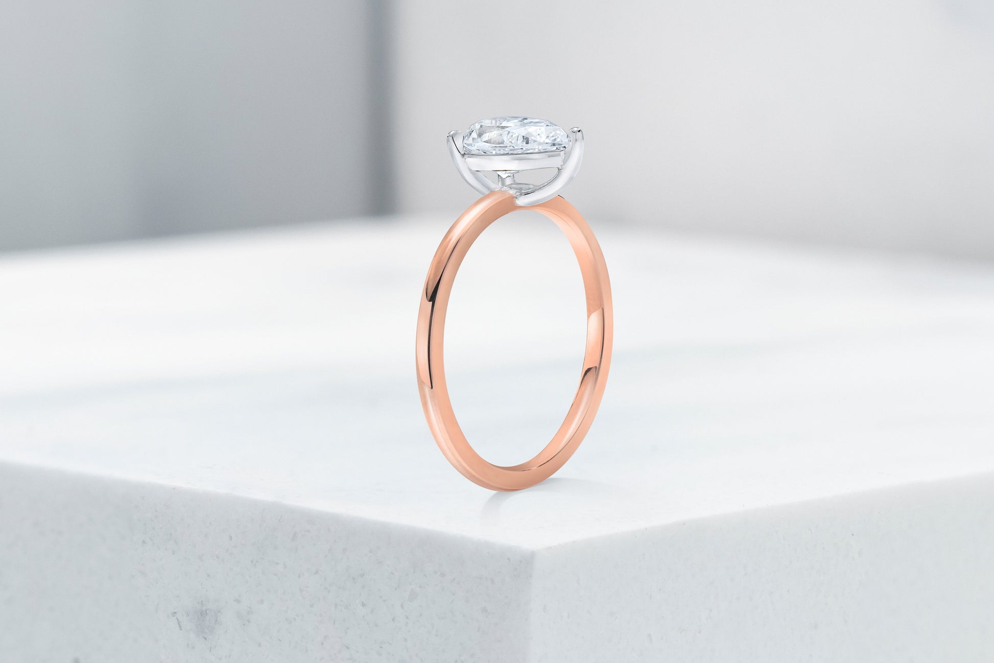 Vow Vow Engagement Rings Pear / 14K Rose Gold + Platinum Prongs / Original Design Madison. 33281474396248