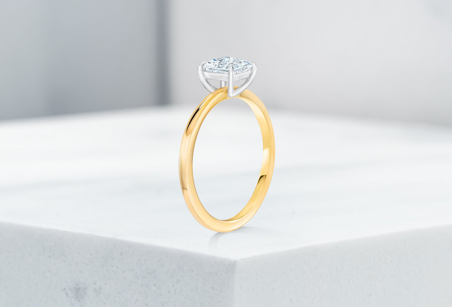 Vow Vow Engagement Rings Princess / 14K Yellow Gold + Platinum Prongs / Original Design Madison. 33324067487832
