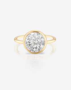 3.12 Round Brilliant in the Whisper Thin® Bezel  Lab Grown Diamond Ring 14k Yellow Gold