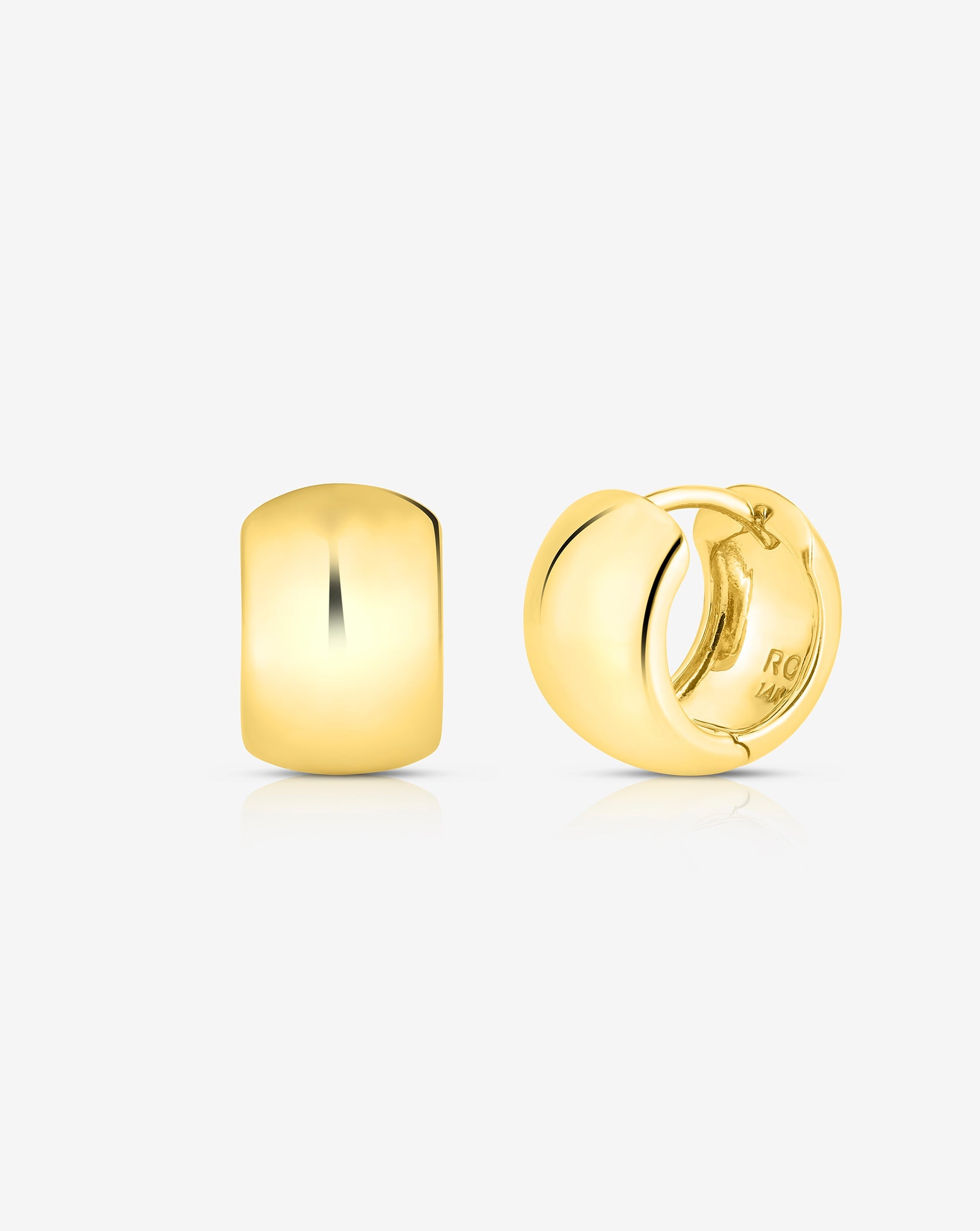 Ring Concierge Bold Gold Cloud Huggies 14k Yellow Gold