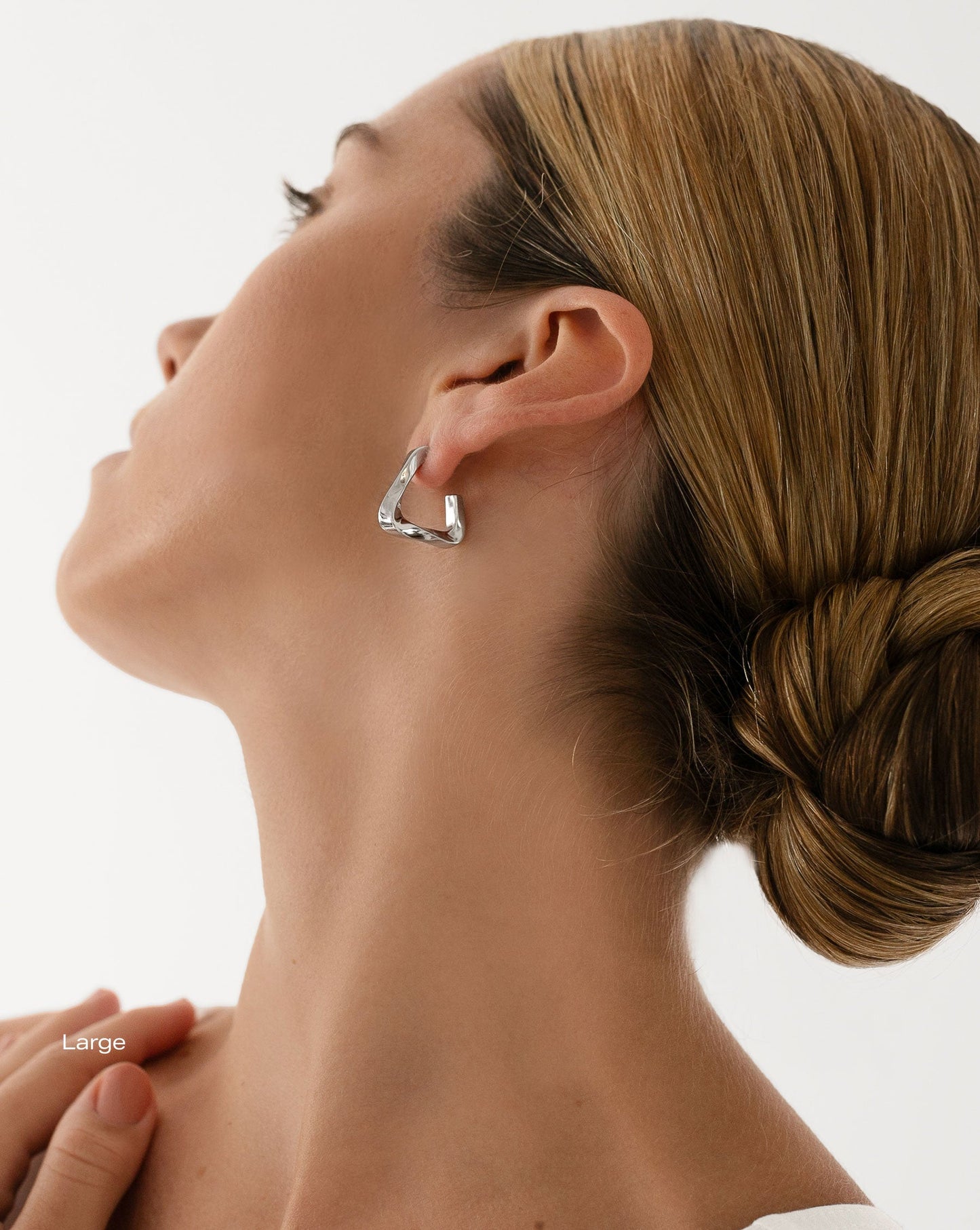 Ring Concierge Movement Geometric Hoops 14k White Gold