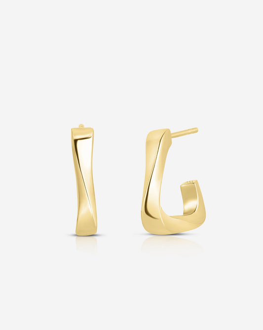 Ring Concierge Movement Geometric Hoops 14k Yellow Gold