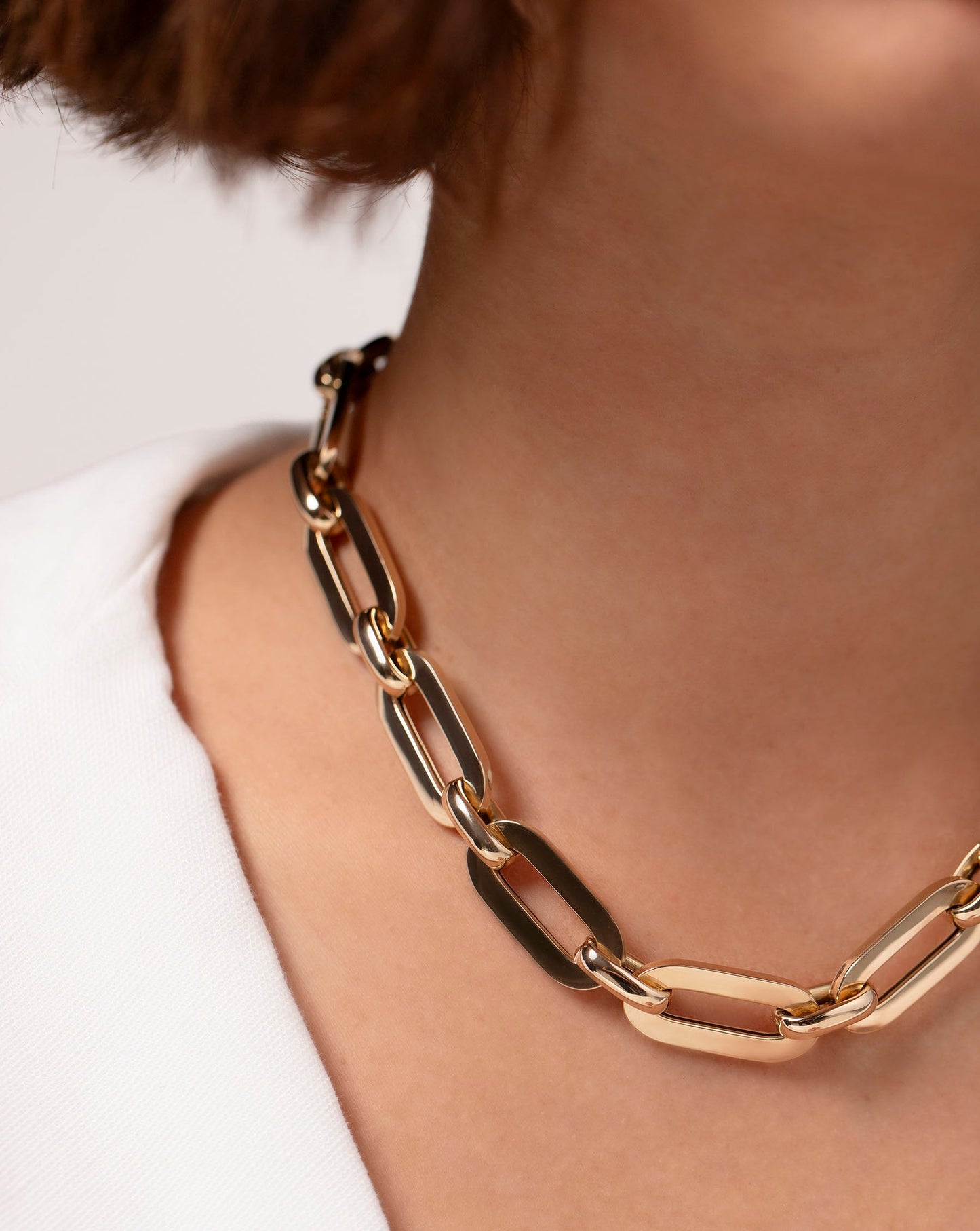 Ring Concierge Bold Gold Link Chain Necklace 14k Yellow Gold