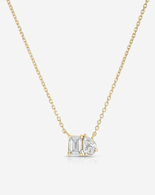 Ring Concierge Toi et Moi Diamond Pendant 14k Yellow Gold