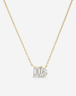 Ring Concierge Toi et Moi Diamond Pendant 14k Yellow Gold