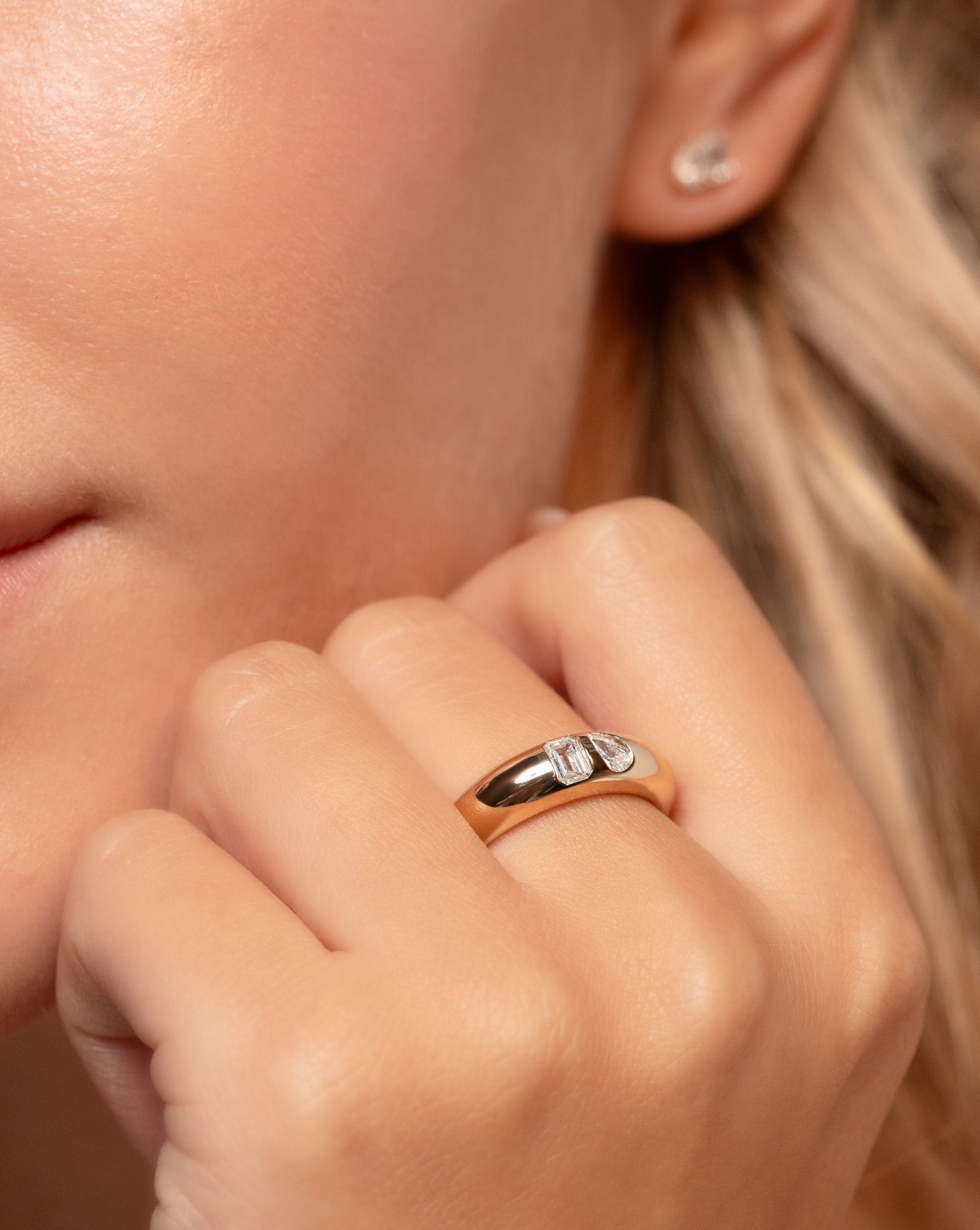 Ring Concierge Toi et Moi Diamond Cloud Ring 14k Yellow Gold