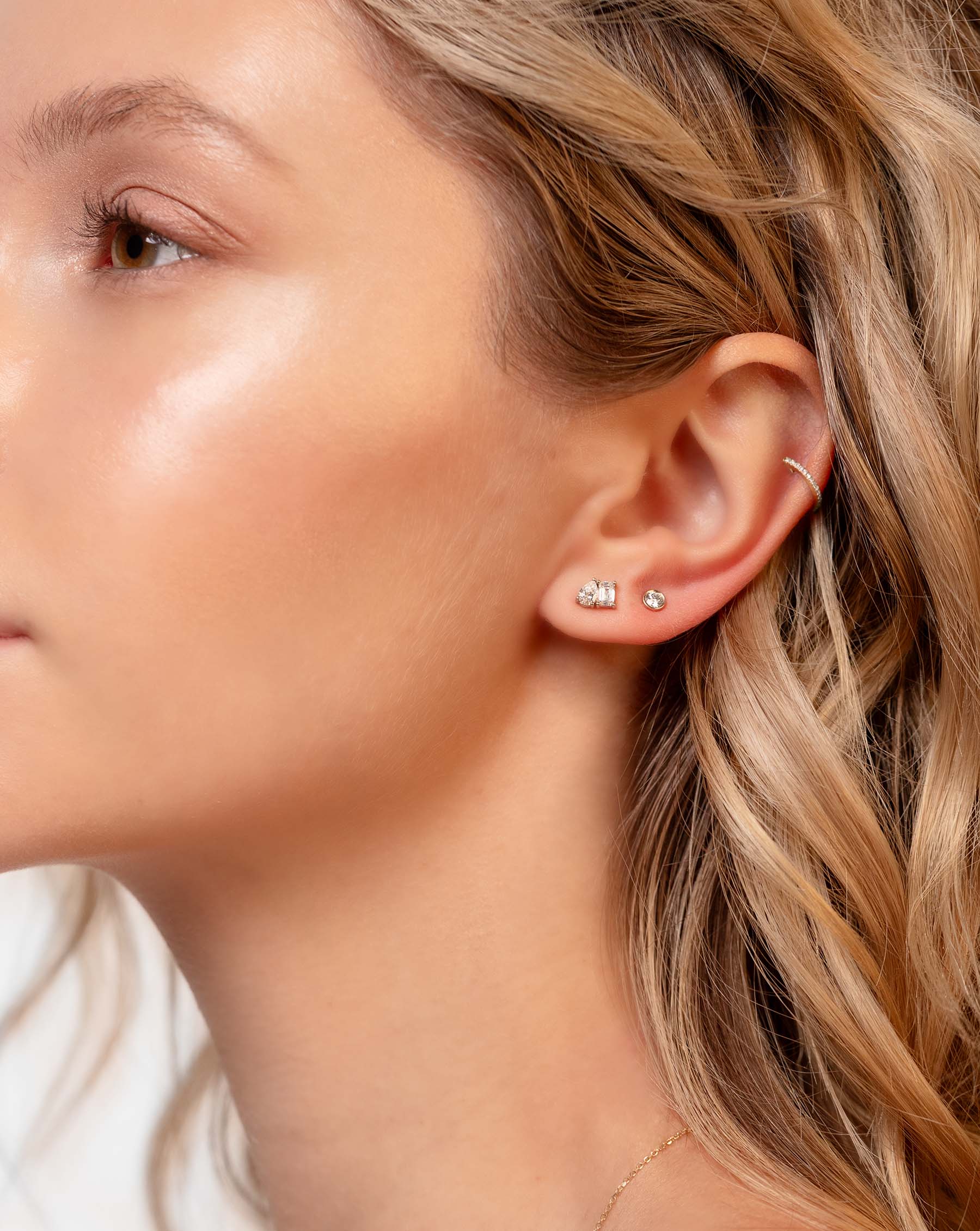 Ring Concierge Toi et Moi Diamond Studs 14k White Gold