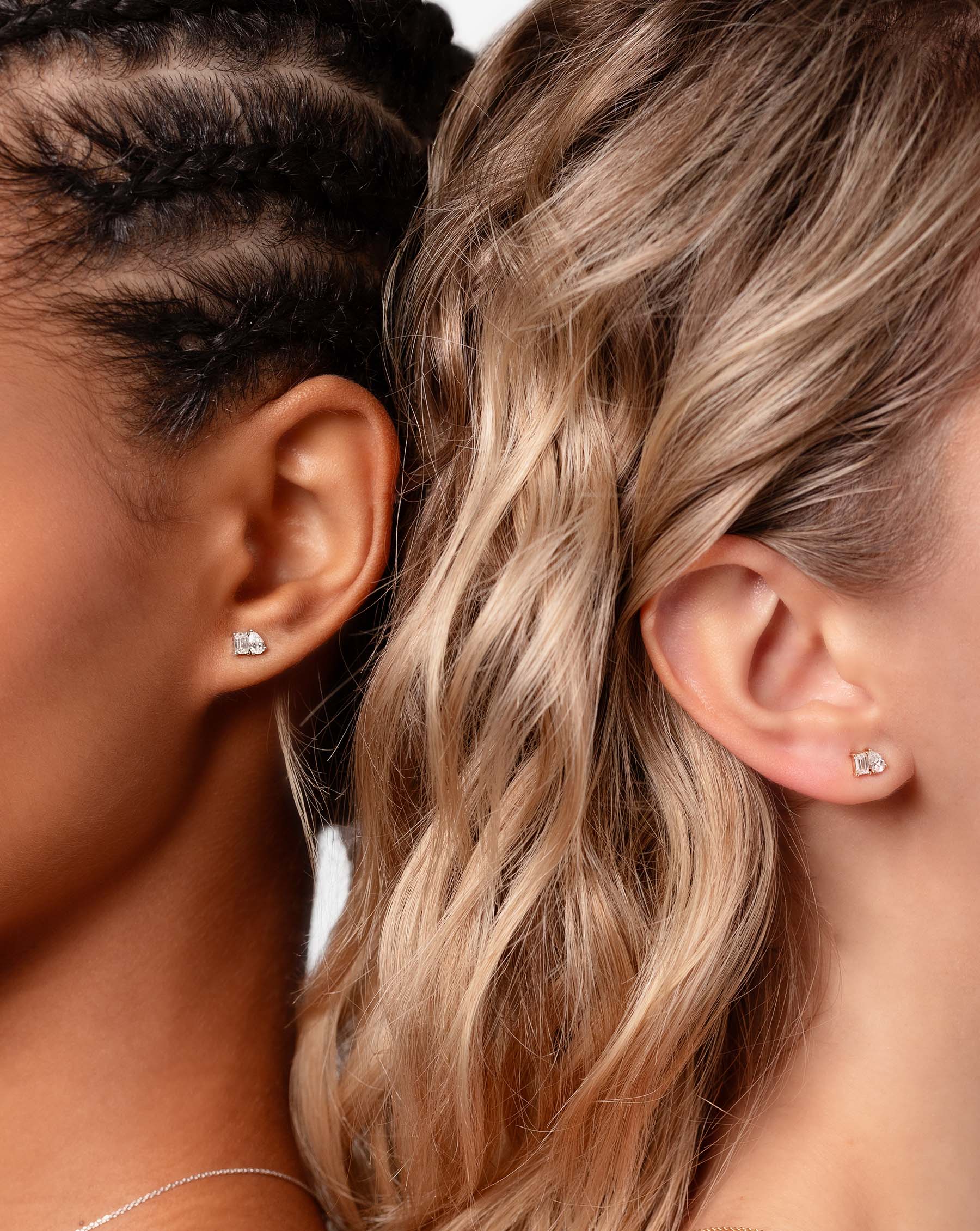 Ring Concierge Toi et Moi Diamond Studs 14k Yellow Gold