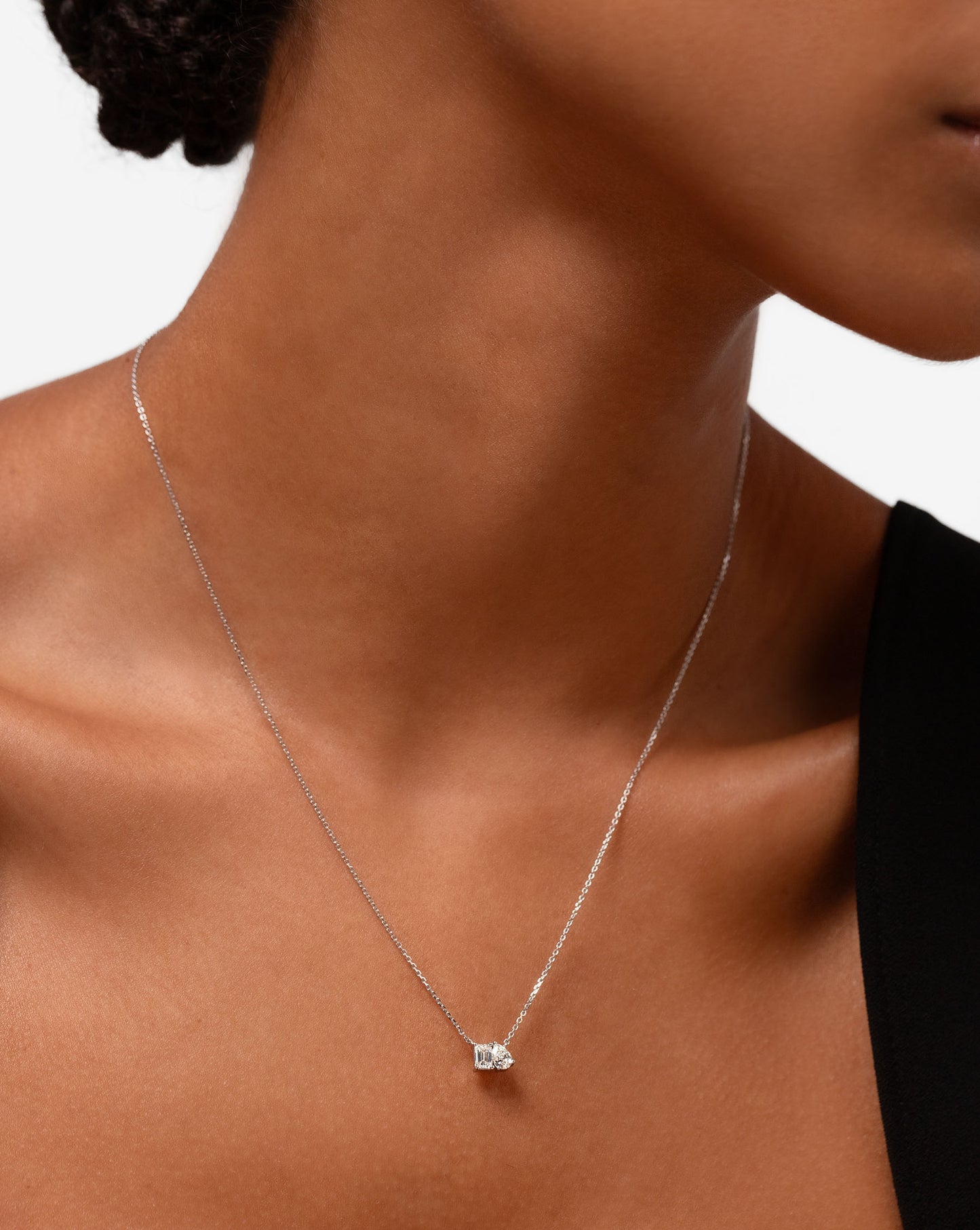 Ring Concierge Toi et Moi Diamond Pendant 14k White Gold