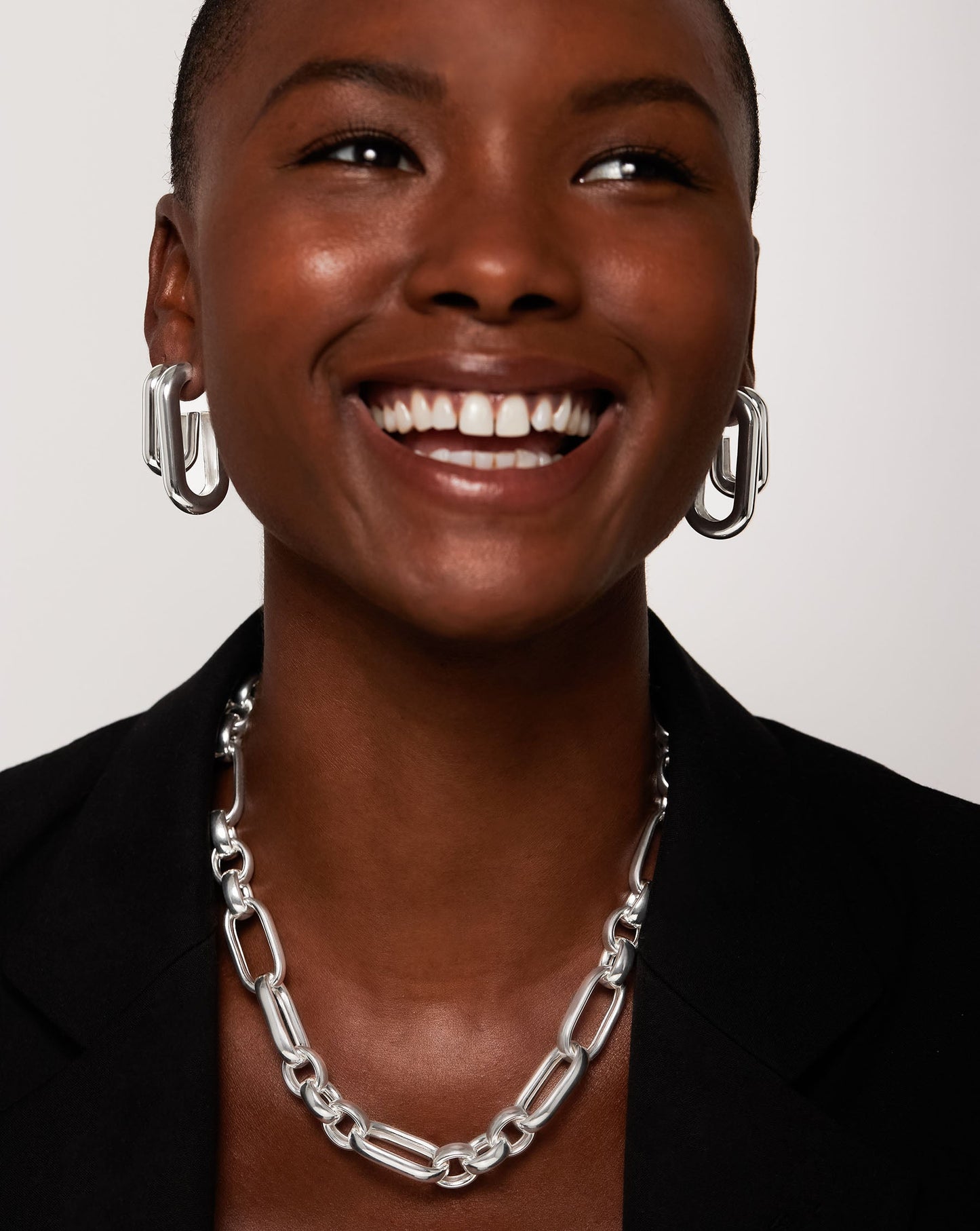 Statement Sterling - Mixed Link Chain Necklace Sterling Silver