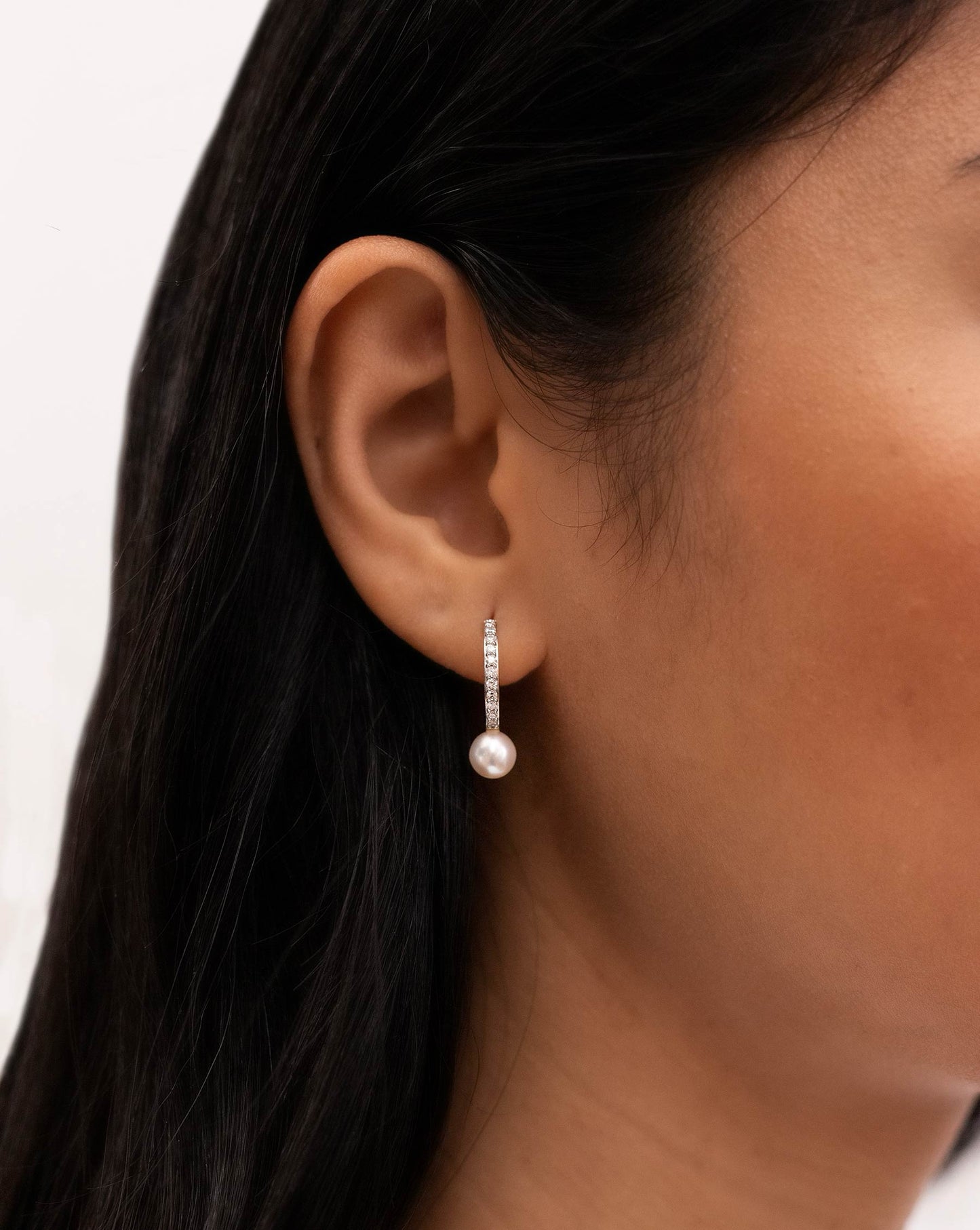 Ring Concierge Multiway Pearl + Diamond Hoops 14k Yellow Gold