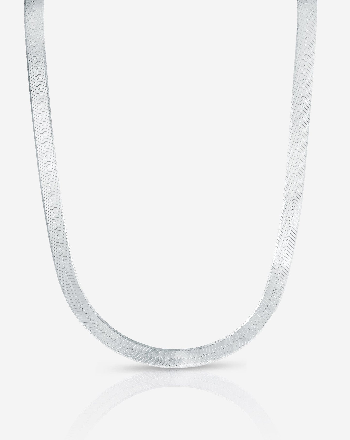 Statement Sterling - Jumbo Herringbone Necklace Sterling Silver