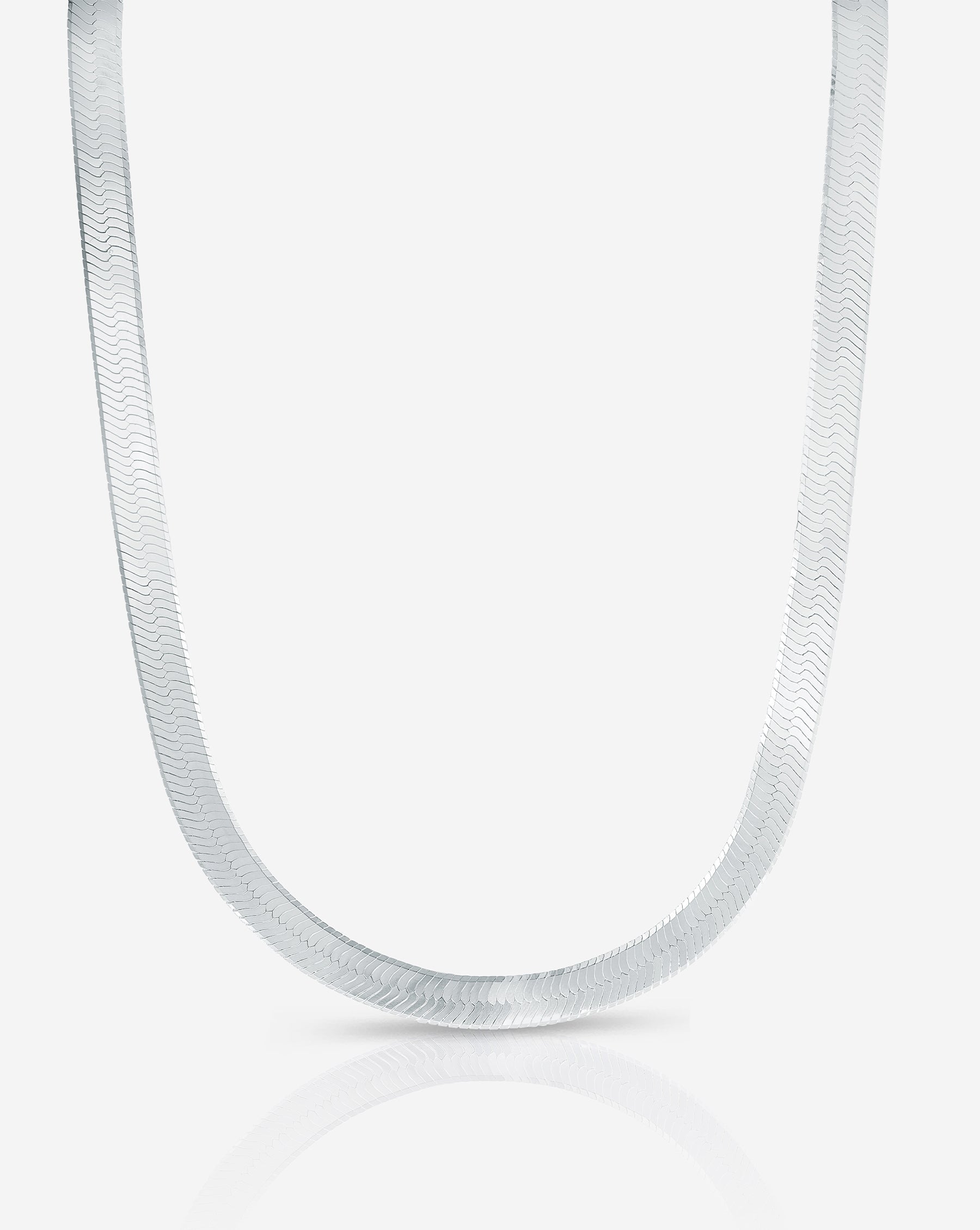 Statement Sterling - Jumbo Herringbone Necklace Sterling Silver