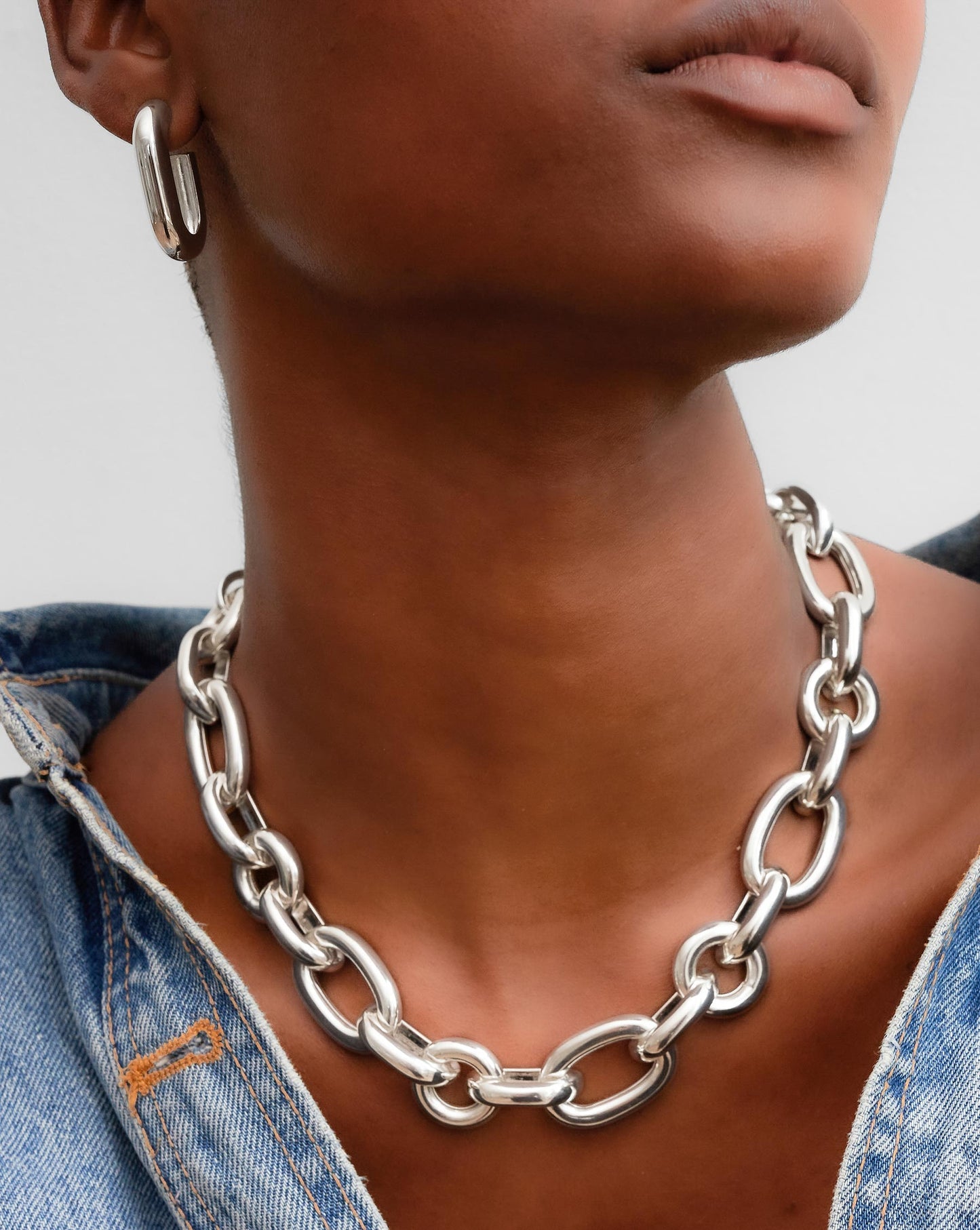 Statement Sterling - Oval Link Chain Necklace