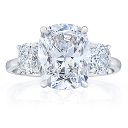 Bridal Engagement Rings Whisper Thin 3 Stone Cushion Engagement Ring