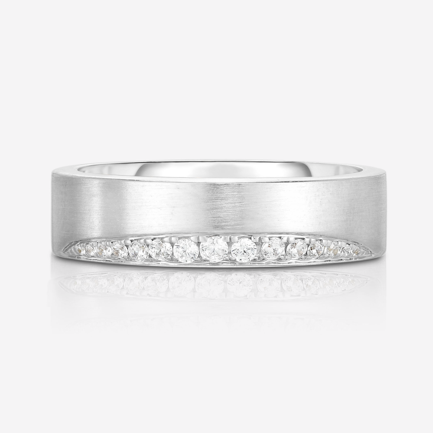 Bridal Mens Rings Test  Diamond Edge Wedding Band for men