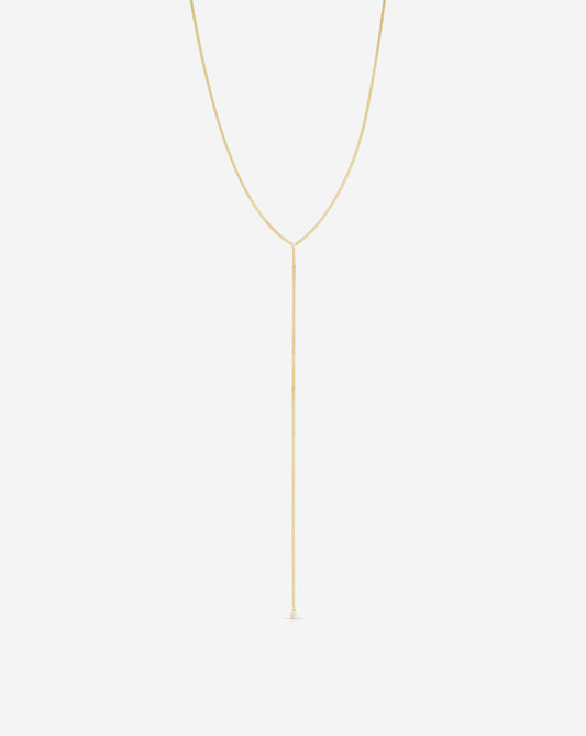 Diamond Cut Curb Chain Lariat