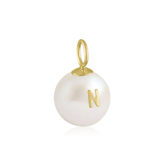 Pearl & Letter Charm by Kelly Bello - Ring Concierge