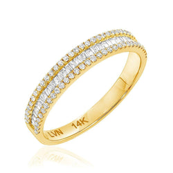 Heirloom Baguette Halfway Band - Ring Concierge