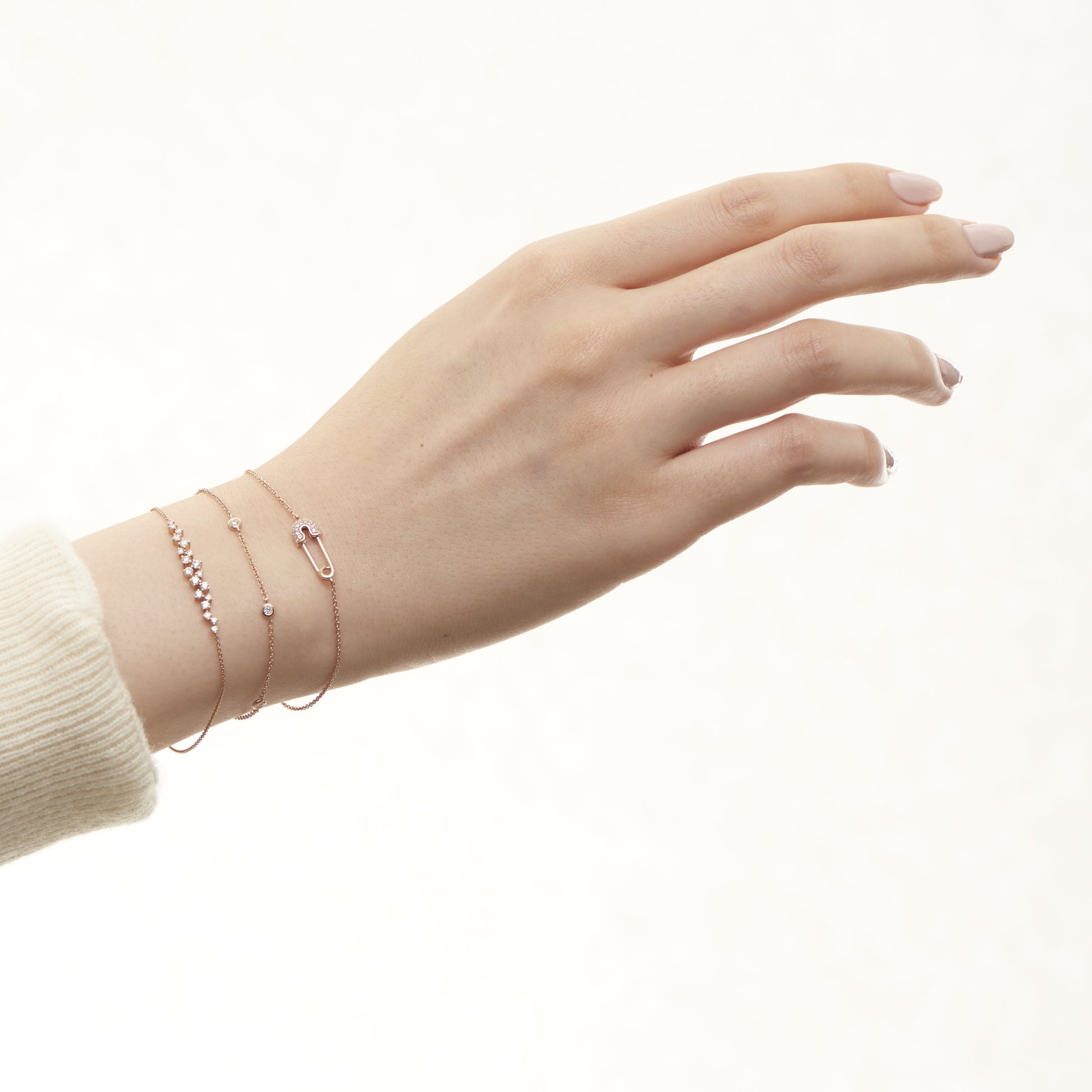 Ring Concierge Bracelets Diamond Safety Pin Bracelet