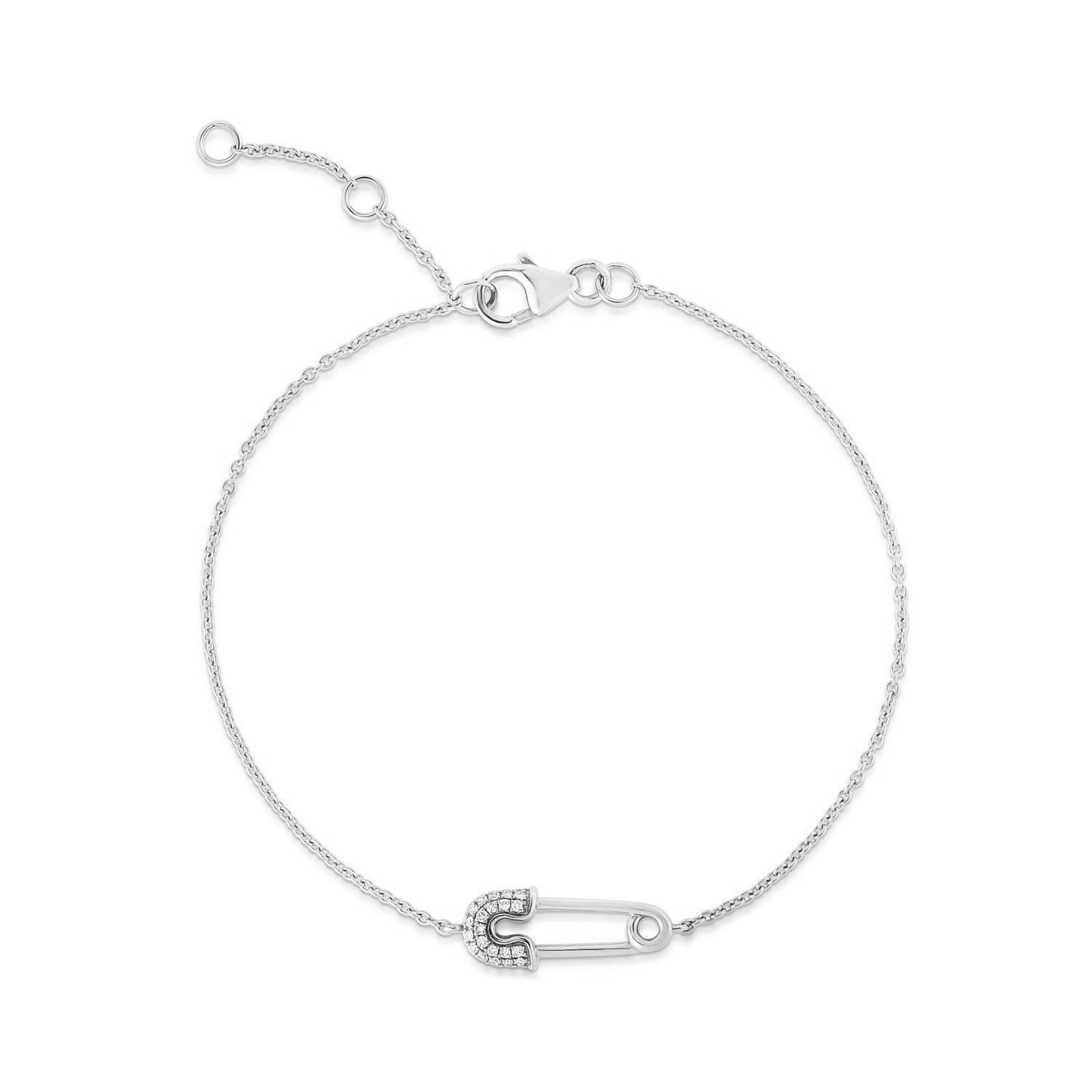 Ring Concierge Bracelets Diamond Safety Pin Bracelet