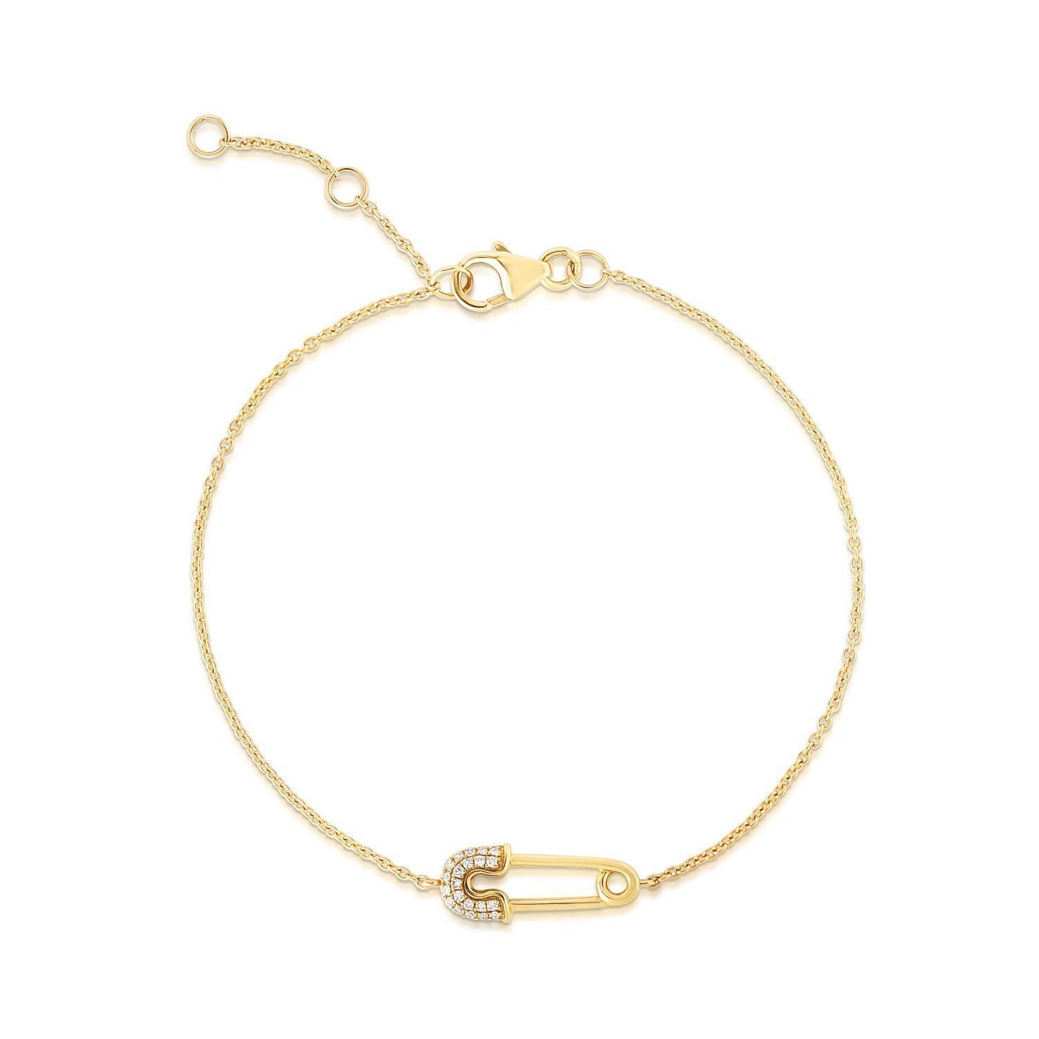 Ring Concierge Bracelets Diamond Safety Pin Bracelet