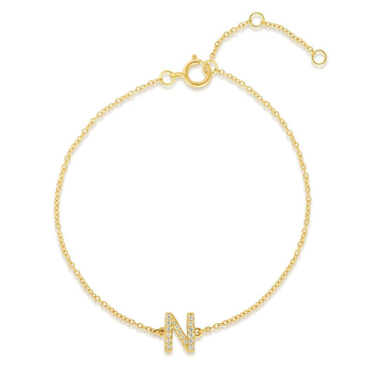 Ring Concierge Bracelets Pavé Initial Bracelet