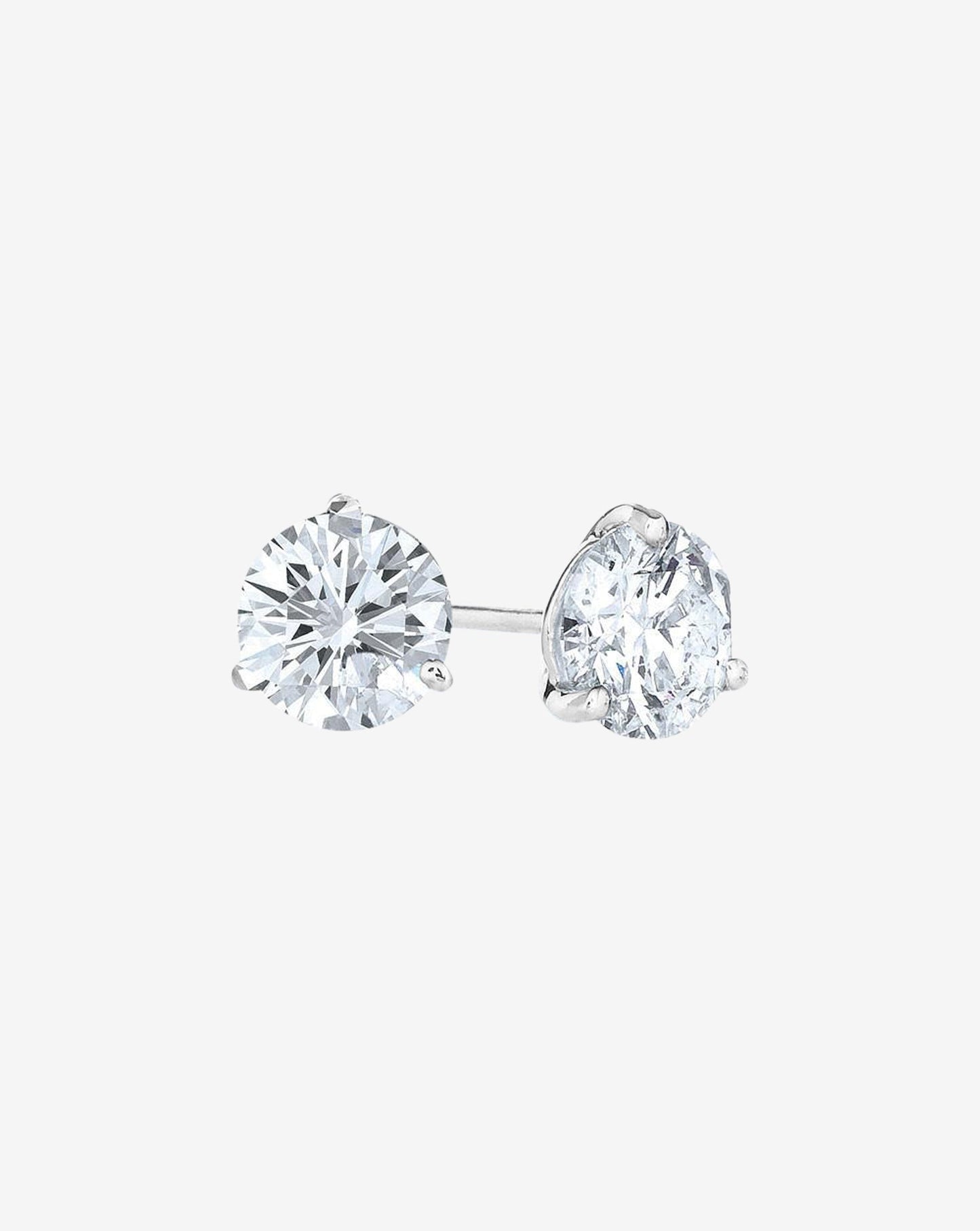 Ring Concierge Earrings 14k White Gold / Martini / 2 carat total Lab Grown Diamond Studs