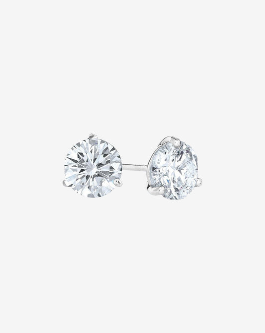 Ring Concierge Earrings 14k White Gold / Martini / 2 carat total Lab Grown Diamond Studs