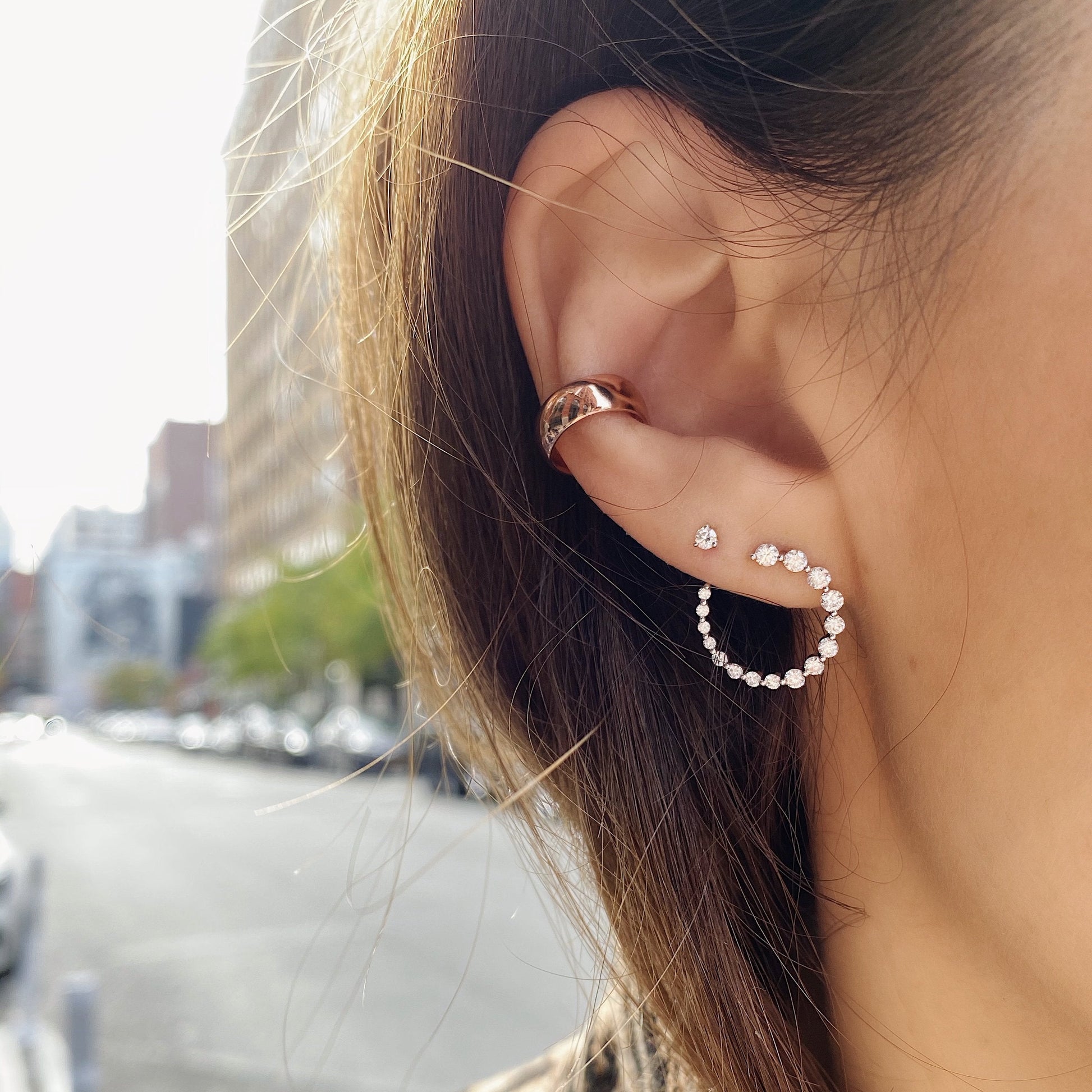 Ring Concierge Earrings 14k Yellow Gold Golden Girl Ear Cuff