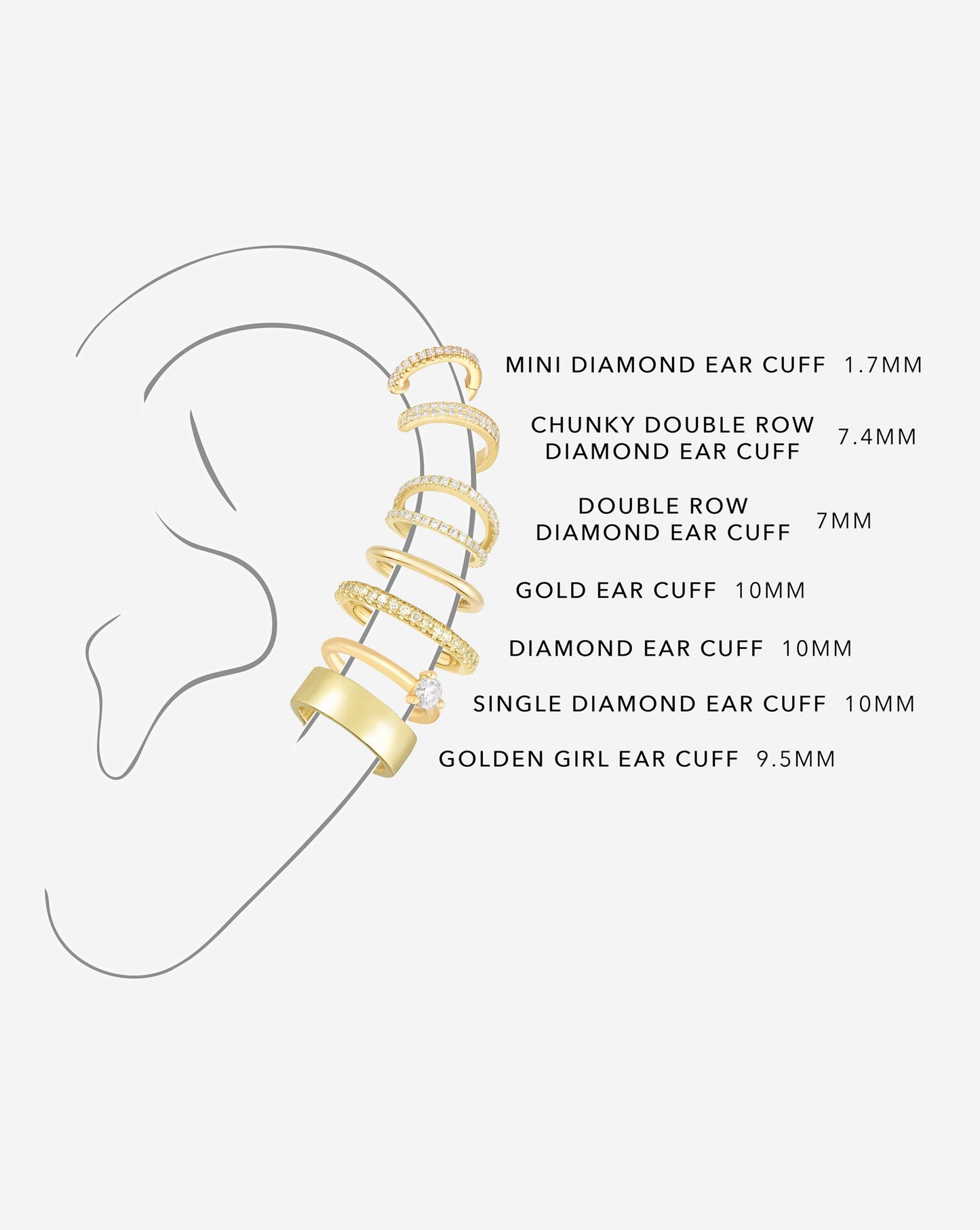 Ring Concierge Earrings 14k Yellow Gold Golden Girl Ear Cuff