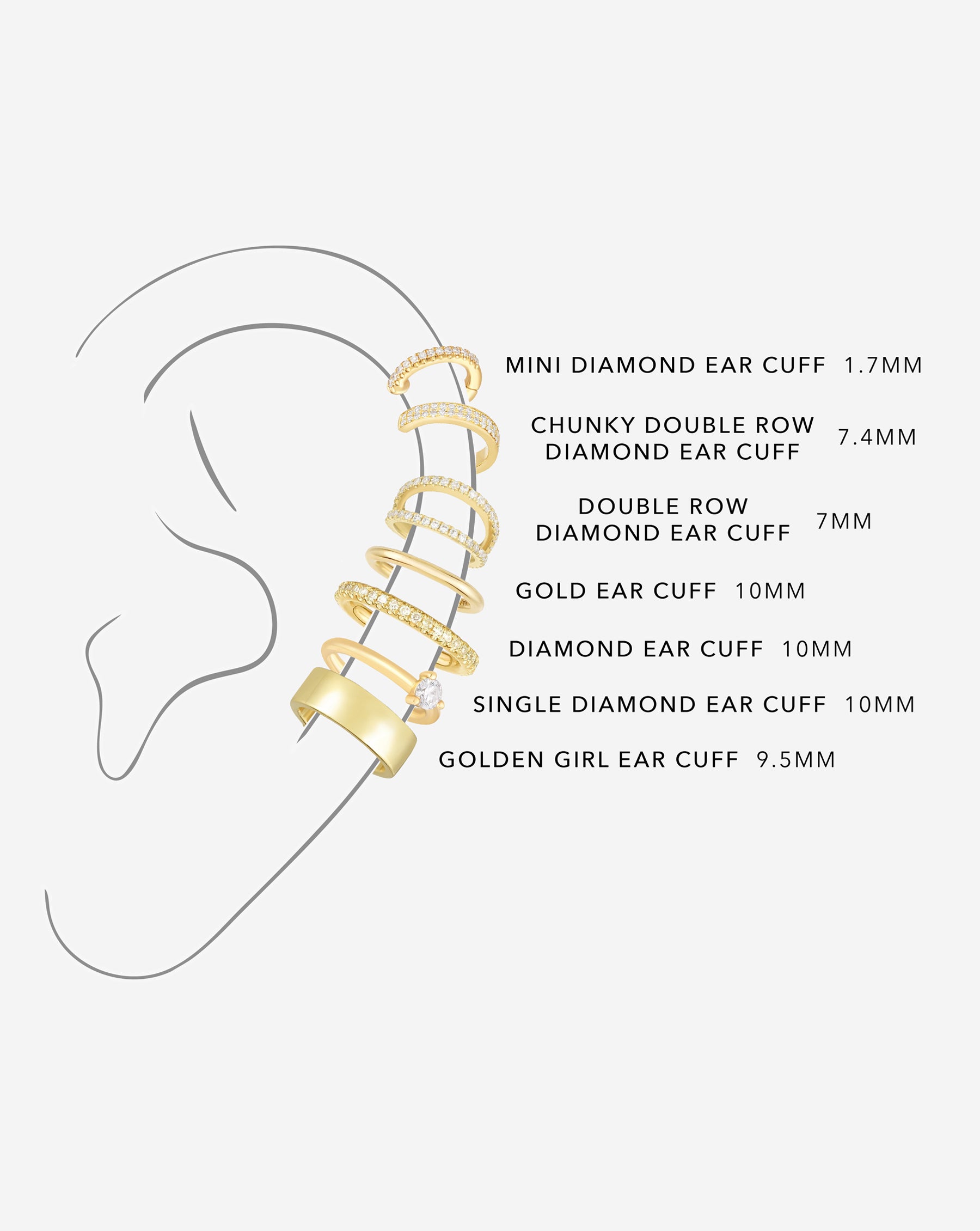 Ring Concierge Earrings 14k Yellow Gold Golden Girl Ear Cuff